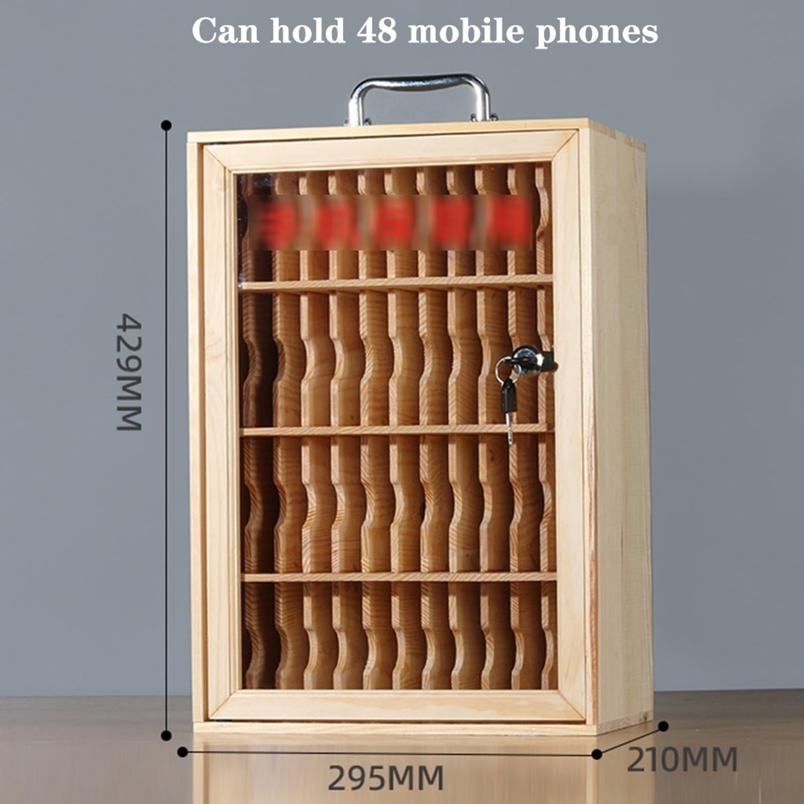 Armadietto da parete per telefono cellulare con 48 scomparti per scuole e uffici, ideale per studenti e fabbriche