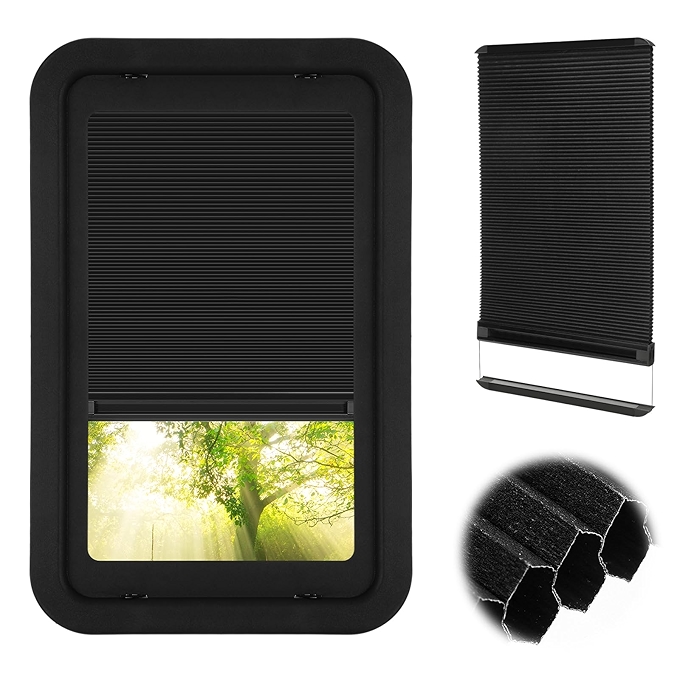 Acostop RV百叶窗窗帘替换适用于Lippert预装门 适配营地车窗户遮阳帘