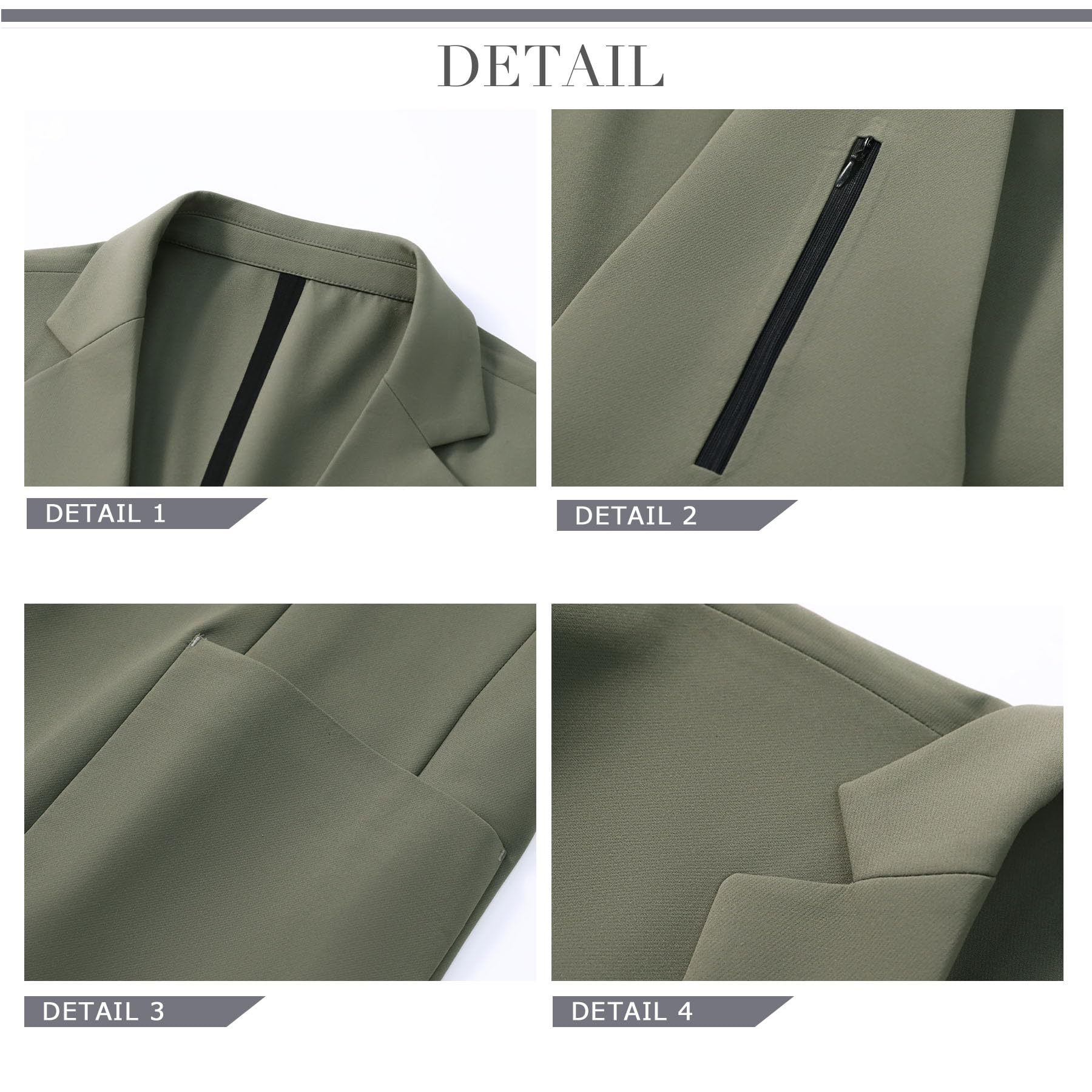 Allthemen Abito da Uomo 2 Pezzi Puro Colore Completo Elasticità Casual da Lavoro Smoking Elegante Sposa