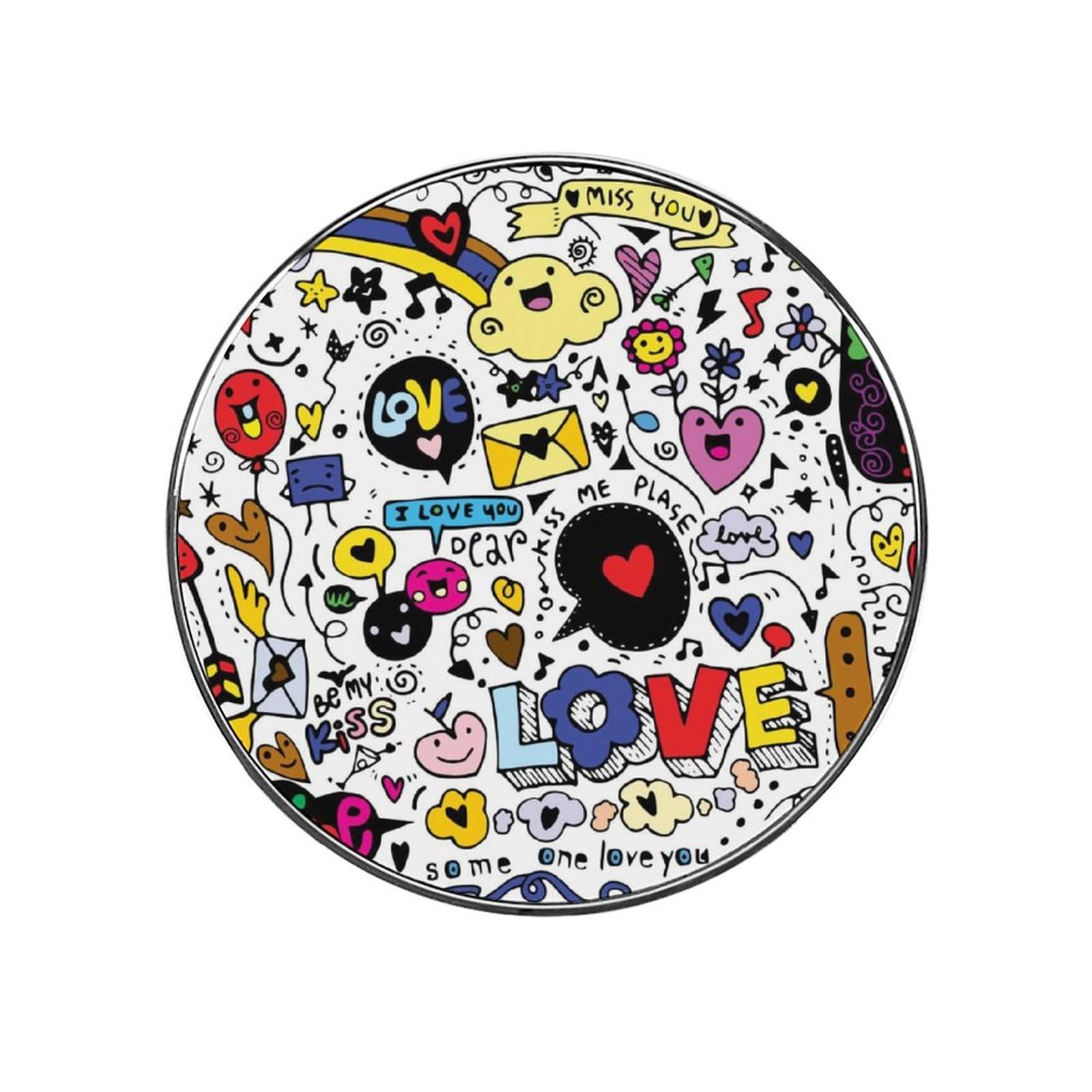 Love Message Alloy Fridge Magnet For Office Cabinet Refrigerator Whiteboard Photo