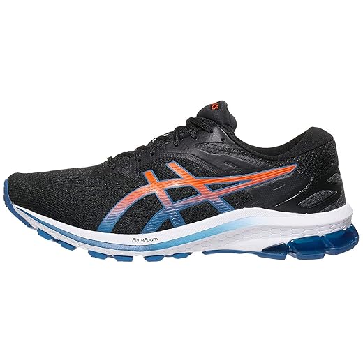 ASICS Men's GT-1000 10 Running Shoes, 11.5, Black/White