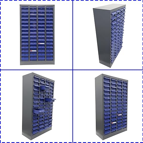 Miniatura 7 de 60 piezas de almacenamiento de cajones Gabinete Organizador de garaje para almacenamiento de tuercas de perno Acero ABSPS Material Cajón Tamaño 7.8