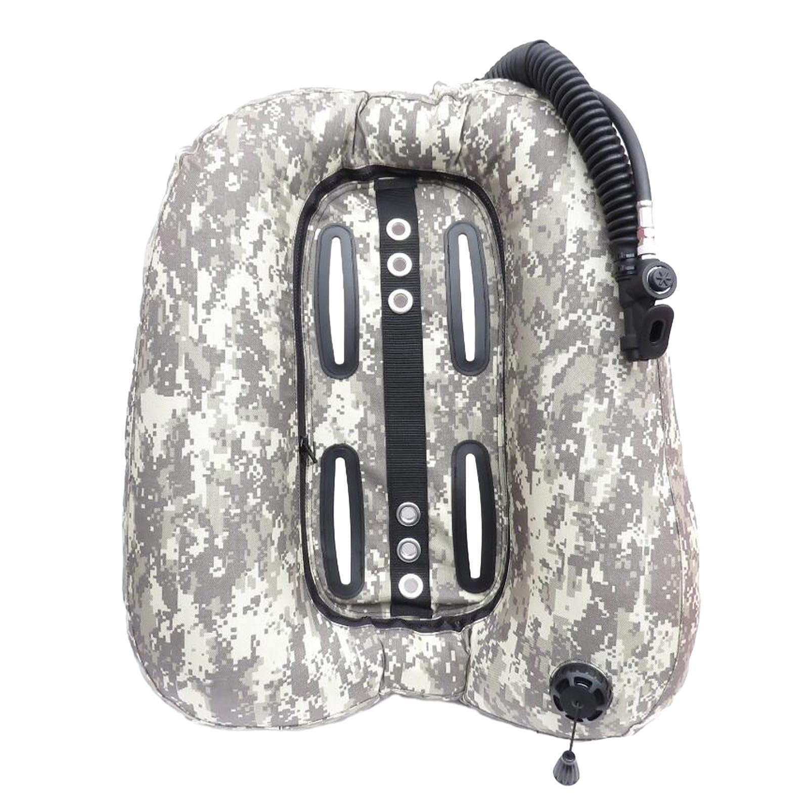 SM SunniMix Scuba Diving Donut Wing Tank,Diver Gear 45lbs Inflator Device BCD Buoyancy Compensator Scuba BCD Set for Snorkeling Outdoor, White Grey