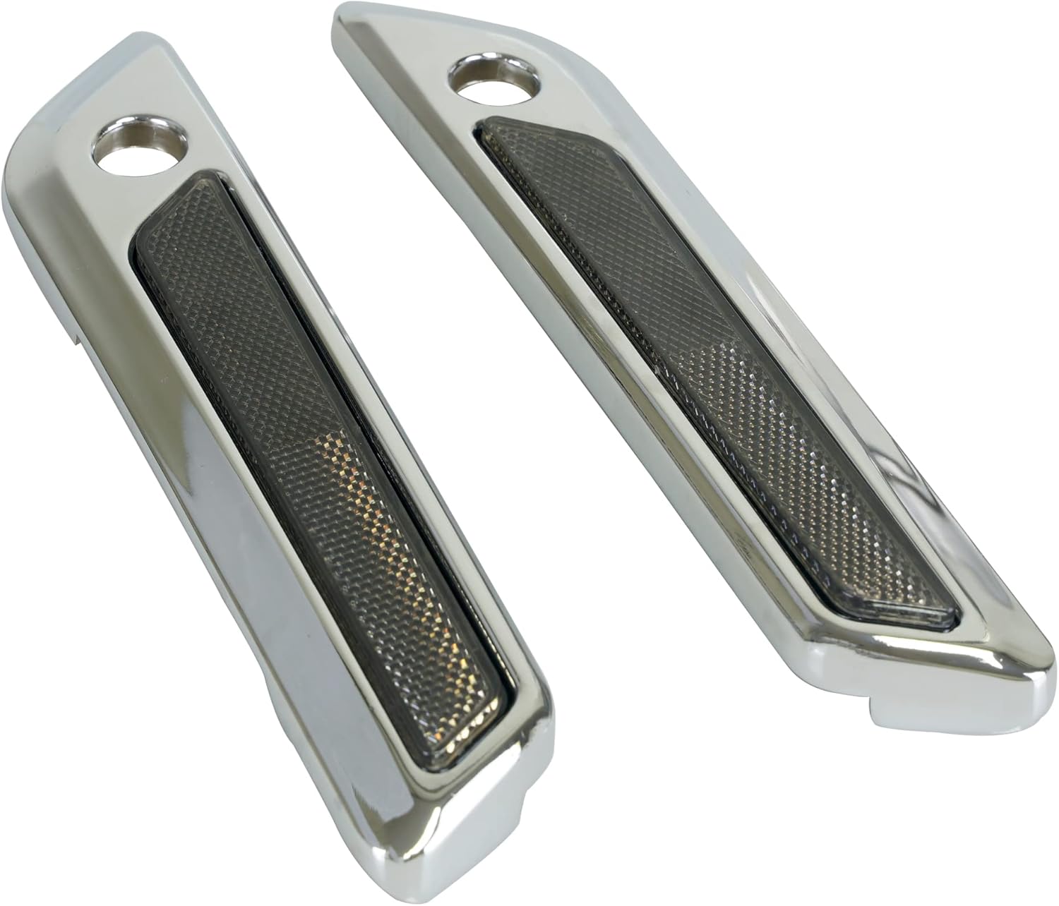 Saddlebag Hinge Latch Covers Fit for Harley 2014-2023 Touring Street Electra Road Glide King FLHX FLHR FLTRX FLTRX Ultra FLTRU FLHTCU FLHTKSE (Chrome+Gray)