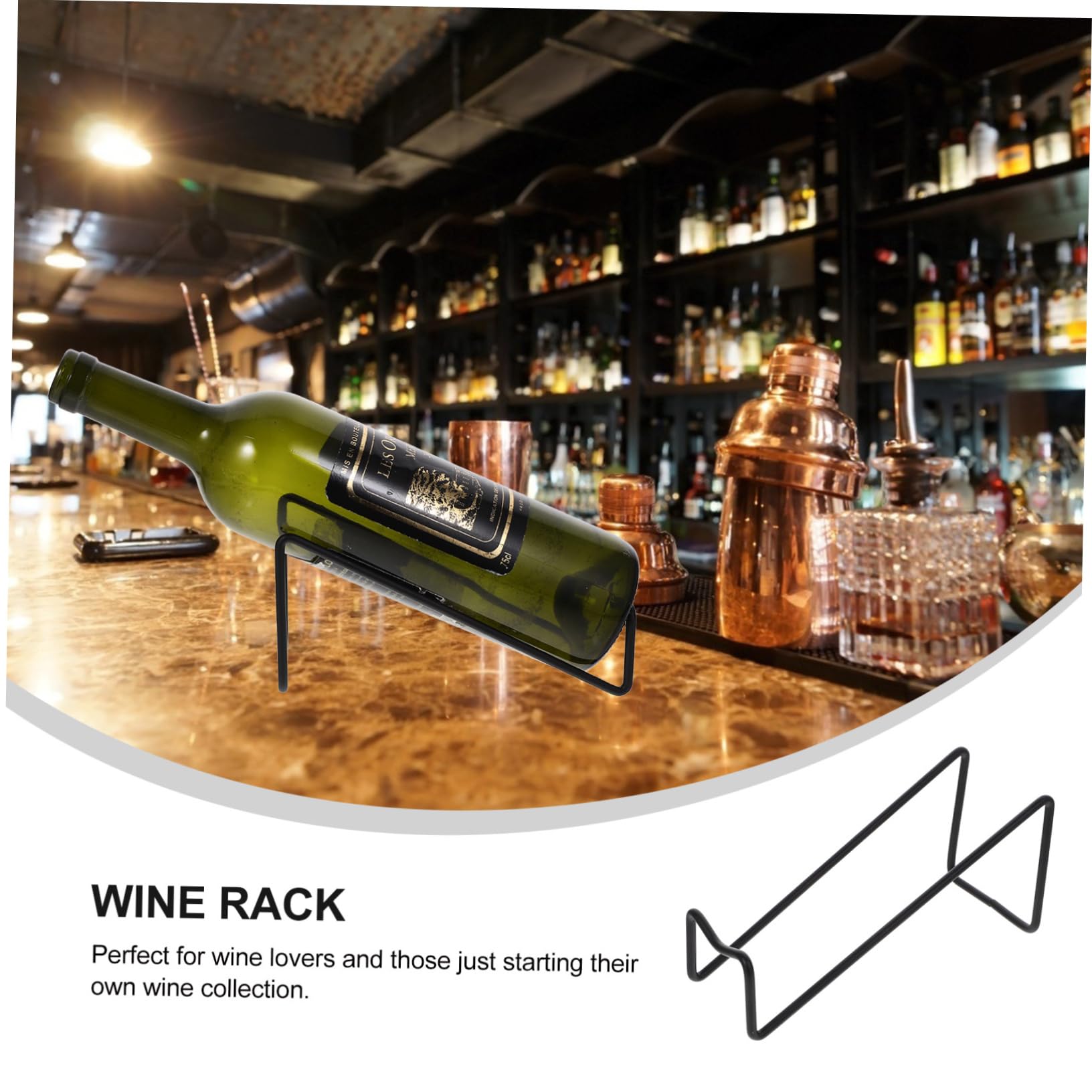 KICHOUSE Casier à Vin Vertical en Métal 2 Pièces Support Bouteilles Vin Autoportant pour Bars et Hôtels Petit Modèle Noir