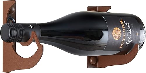 Di Prima USA Estante de vino montado en la pared para botellas de vino, soporte de metal de lujo para vinos, estante de vino colgante de larga