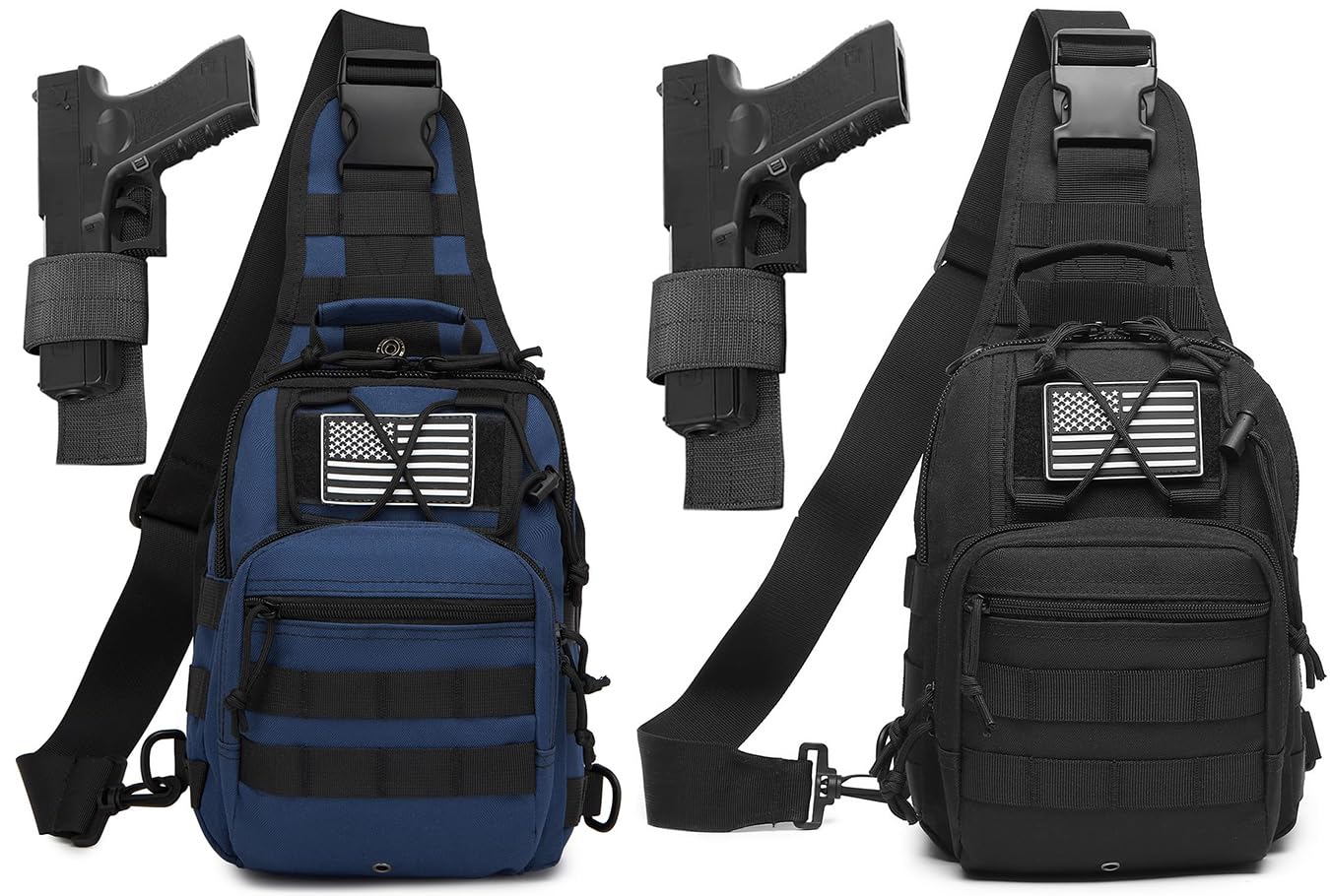 ATBP Small Tactical Sling Bag for Men with Holster Military EDC Shoulder Bag CCW Crossbody Bag 7 Liters