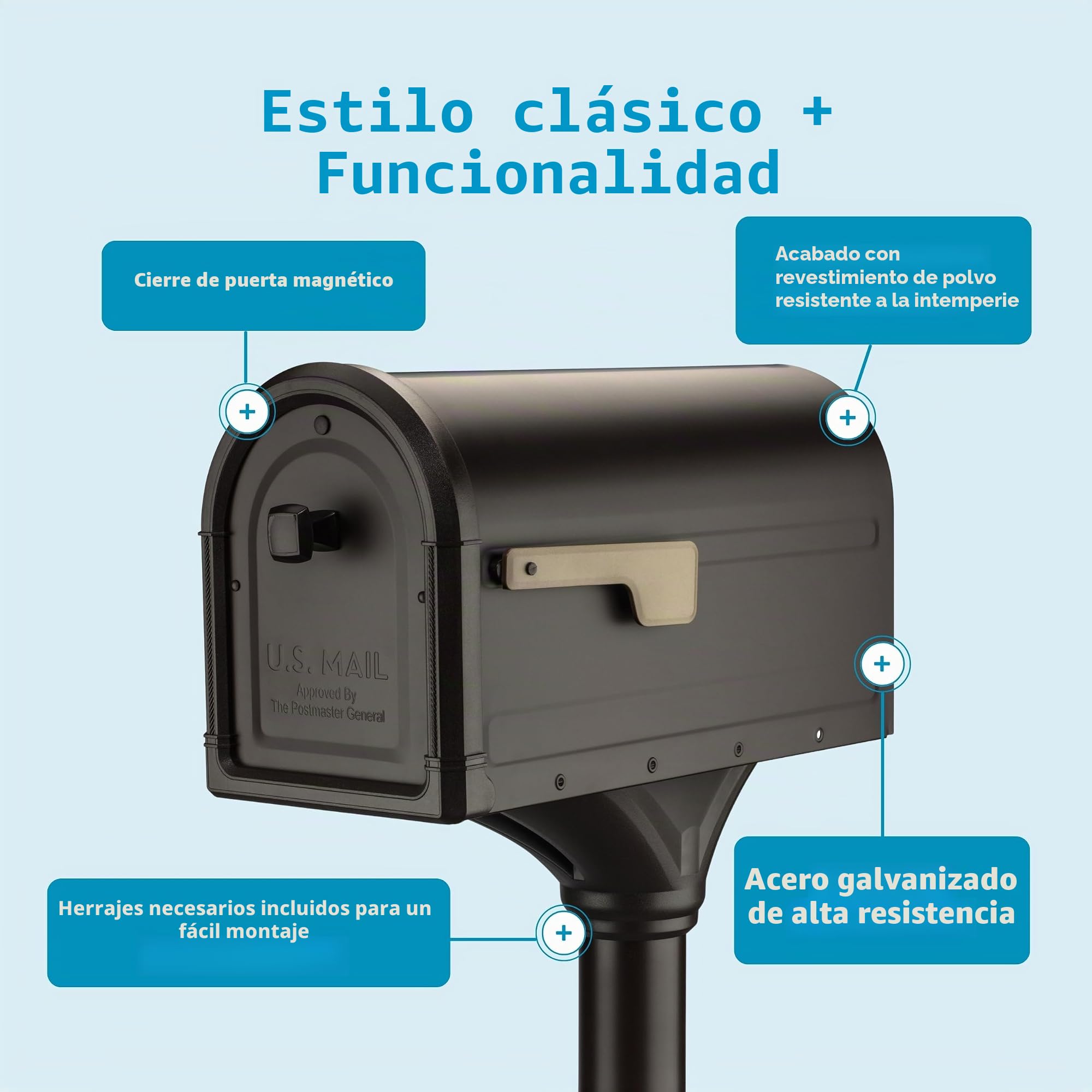 Architectural Mailboxes 7980RZ Roxbury - Kit de buzón, Bronce aceitado