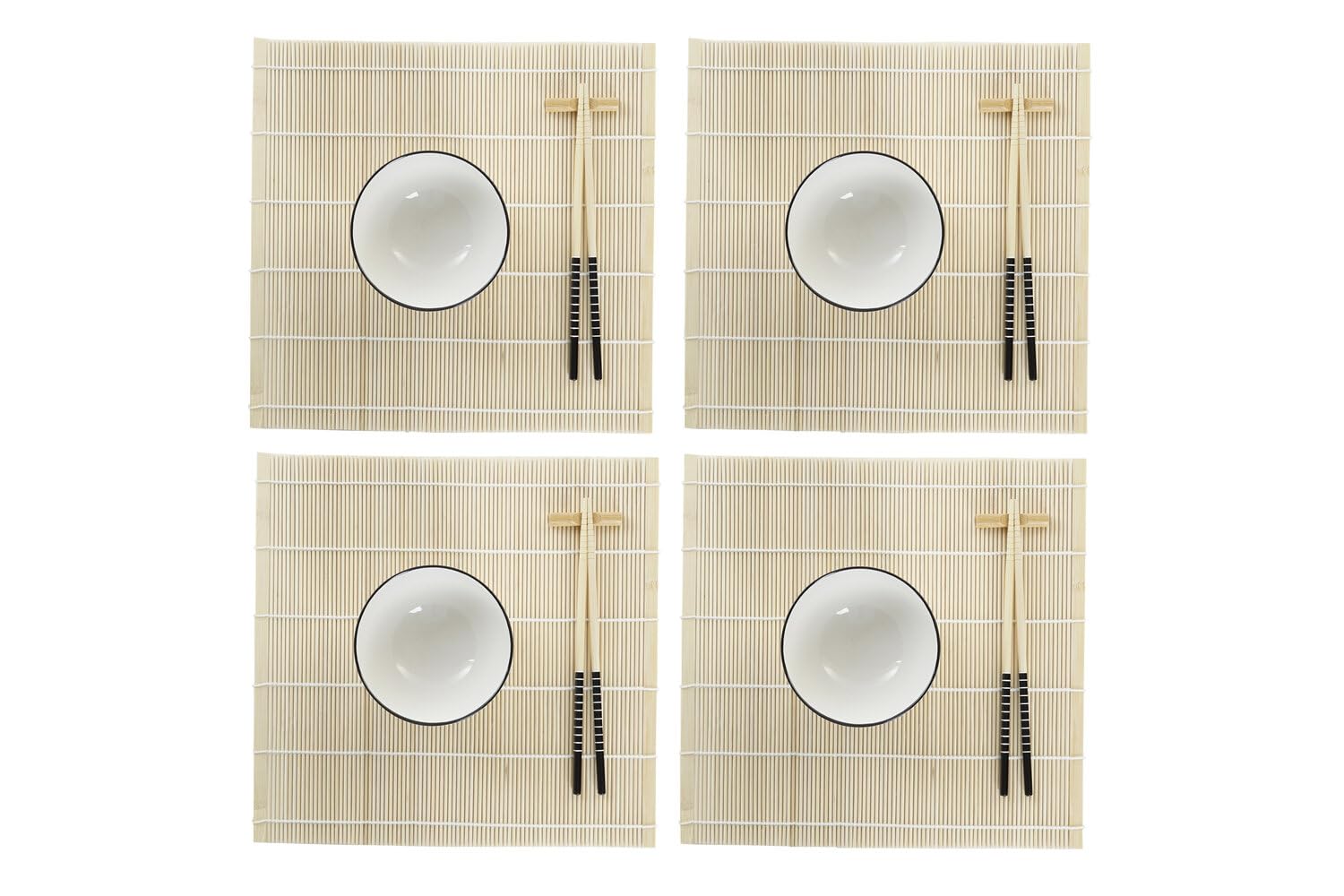 SUSHI SET 16 BAMBU GRES 14,5X14,5X31 BLANCO