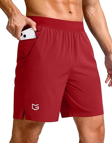 Miniatura 47 de G Gradual Pantalones cortos deportivos para correr para hombre de 7/5/9 pulgadas, bolsillo con cremallera, ligeros, para entrenamiento, gimnasio