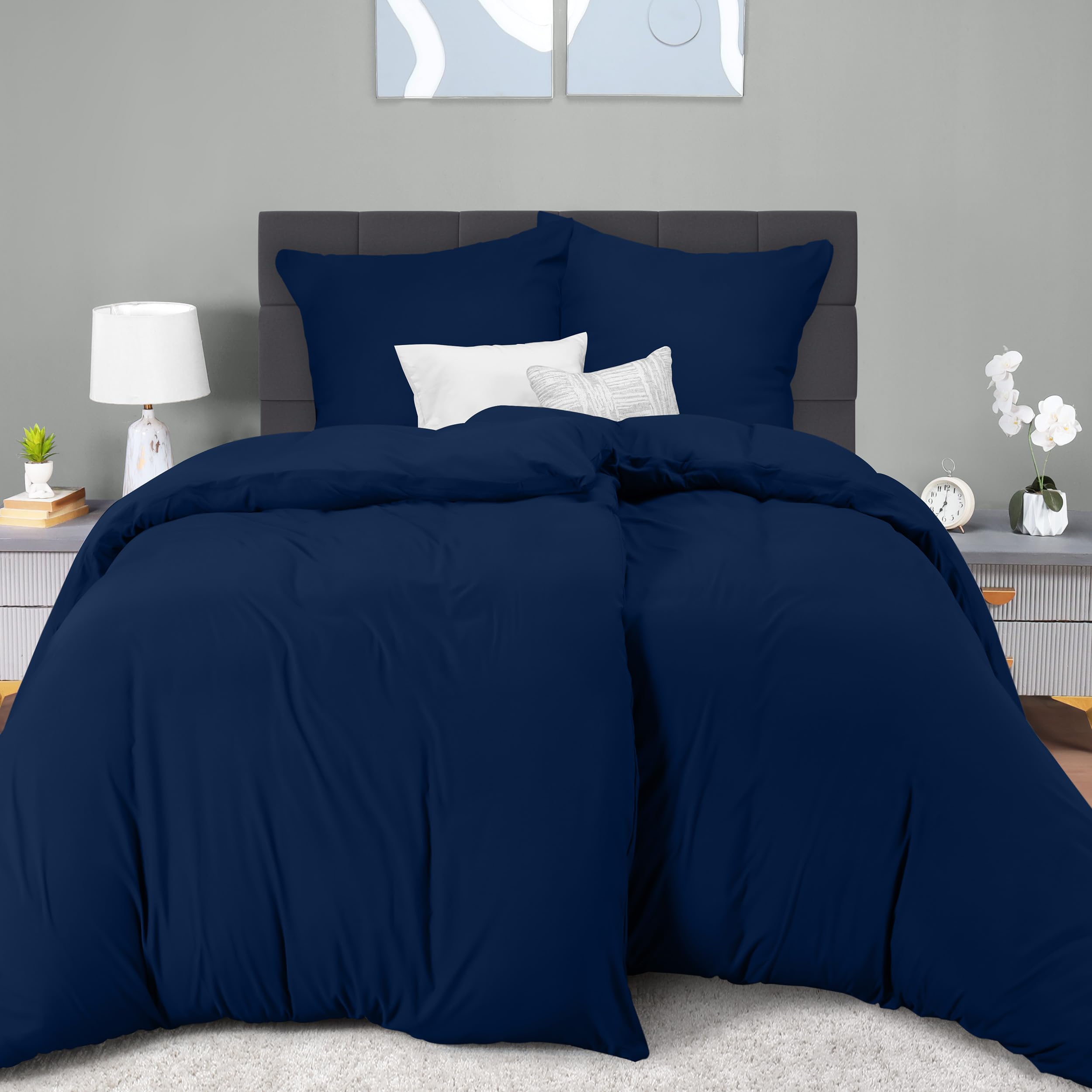 Utopia Bedding Funda Nordica Cama 180 - Microfibra Juego de Funda Nordica 240x260 cm y 2 Fundas de Almohada 65x65 cm (Blanco) — view 51