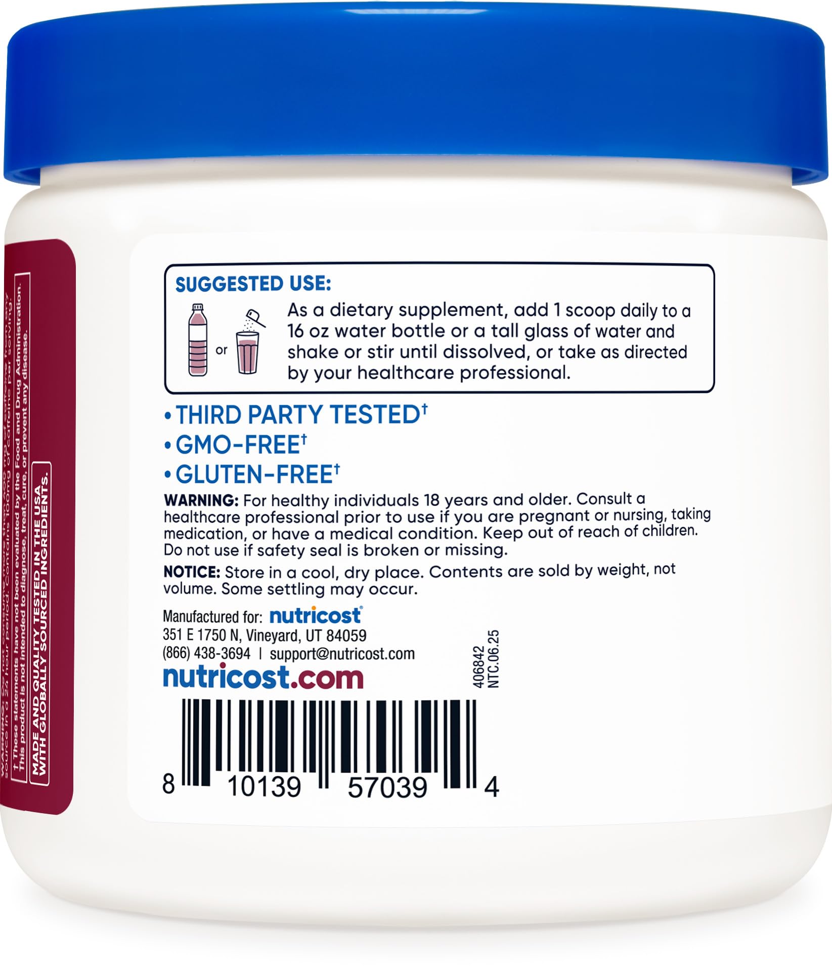 Nutricost Energy Drink Powder (Grape) 60 Servings, Pre Workout, Gluten-Free — Amazon image 4