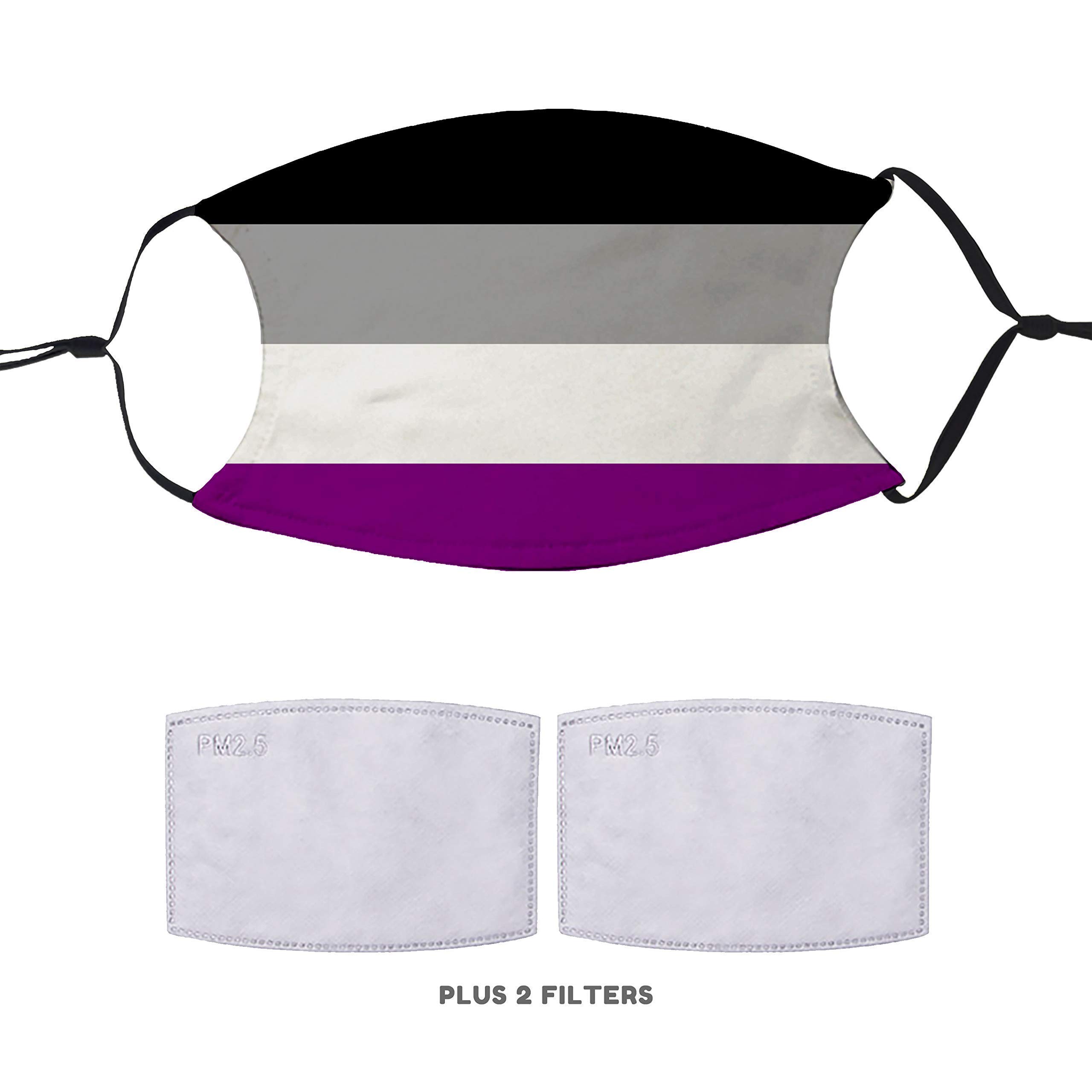 Asexual Pride Handmade Face Mask Covering + 2 Filters