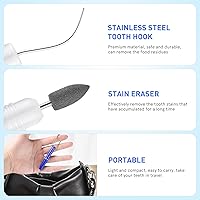 Vista 4 de 2 unids portátil oral diente diente gancho higiénico limpieza molares herramienta dientes manchas removedor placa removedor