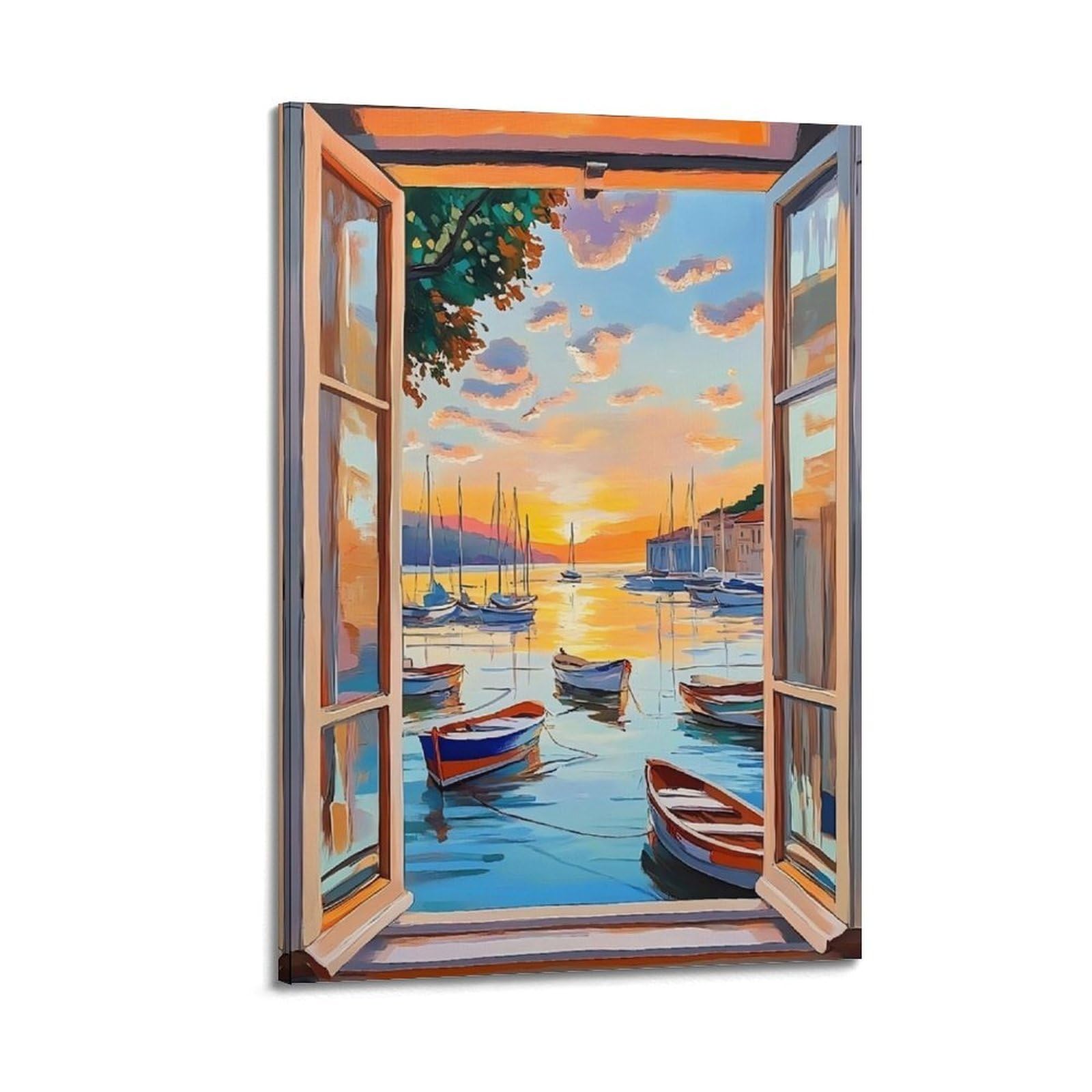 JoenTdrn Henri Matisse Aesthetic Canvas Wall Art Print Home Decor for Bedroom Living Room16x24inch(40x60cm) Frame-style