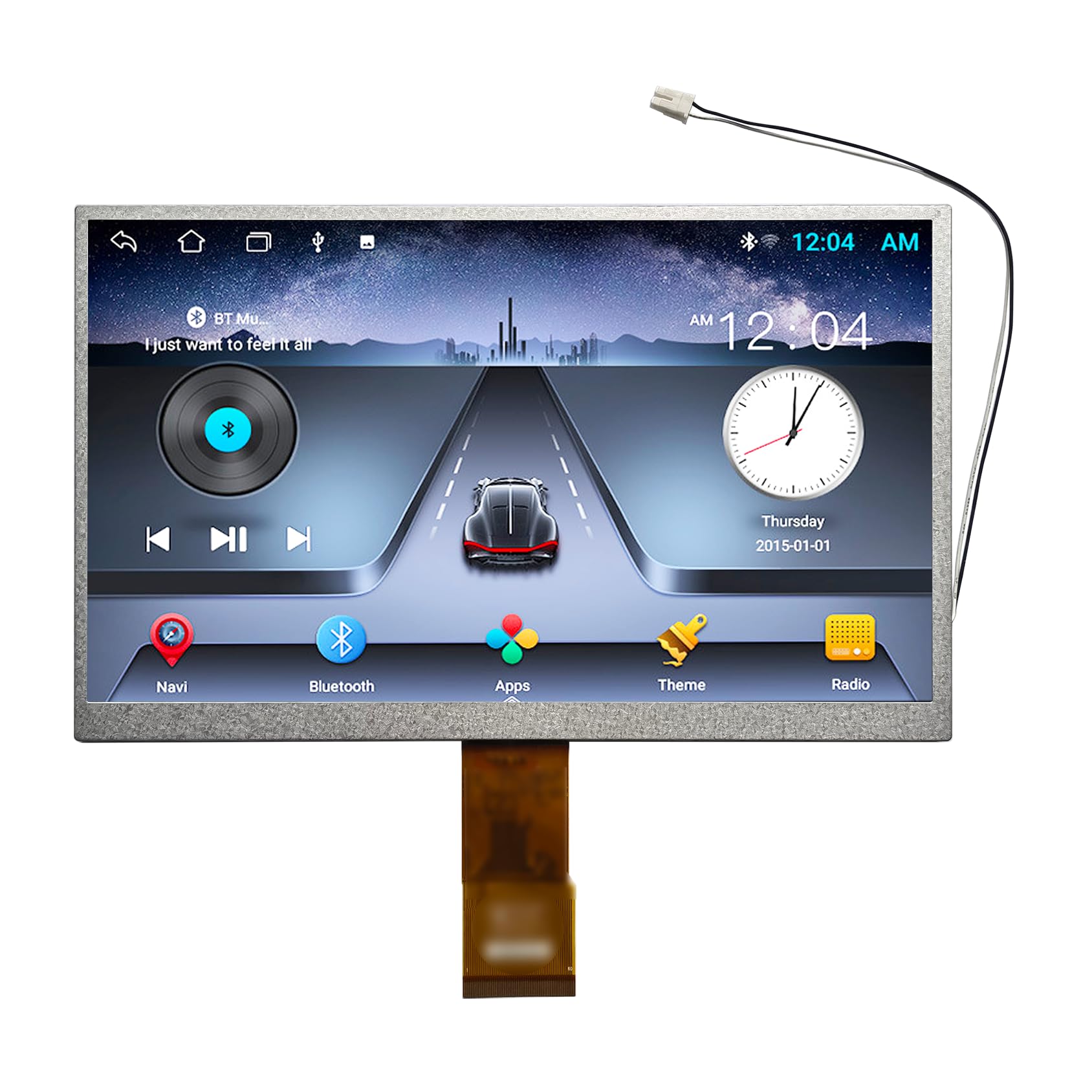 Replacement LCD Screen for Car Stereo Radio GPS Navigation System, Liquid Crystal Display Screen for Android Head Unit – Fix Cracked, Distorted, or Non-Responsive Displays (LongSide 60P, 9 inch)