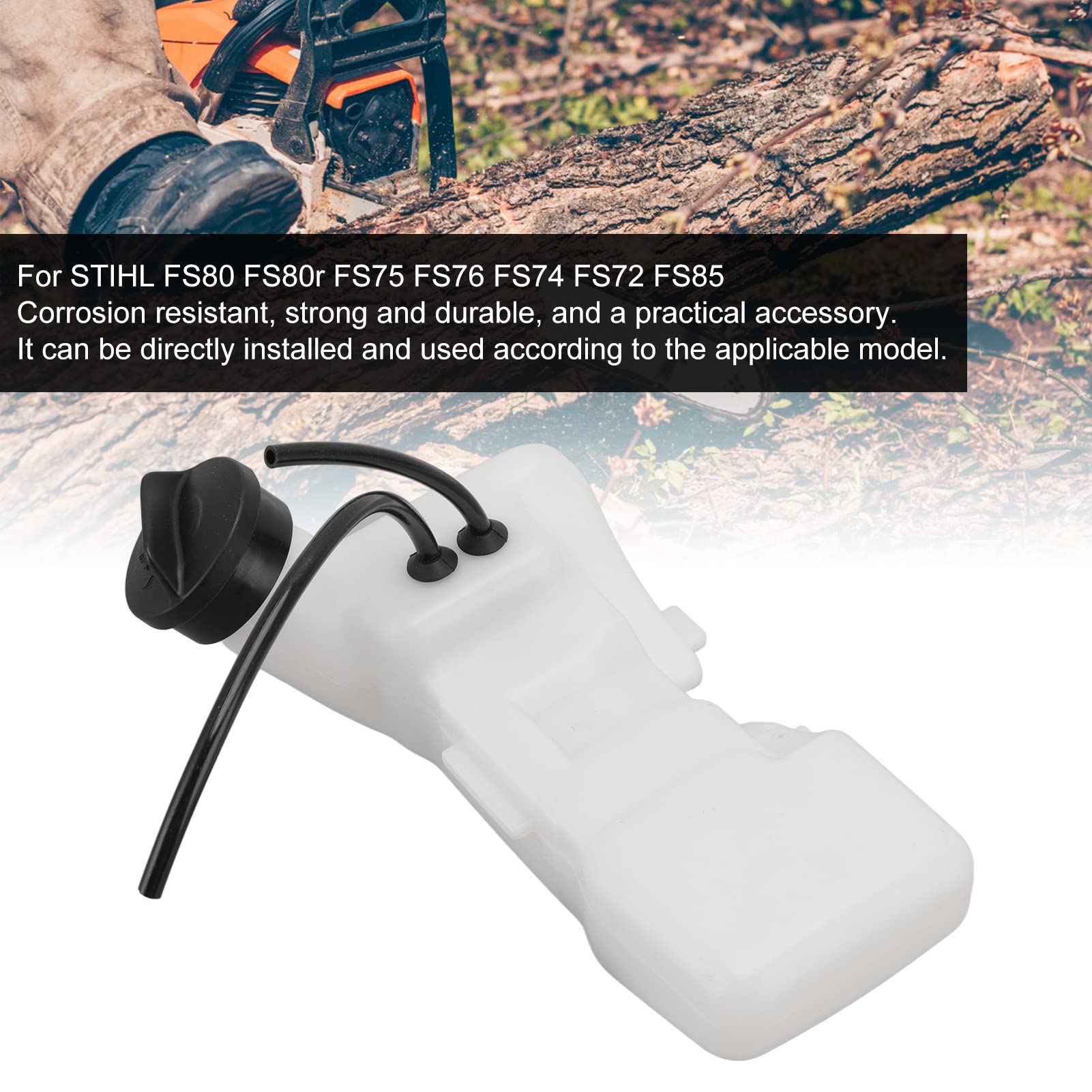 Haofy Remplacement du Carburant à Gaz pour Tondeuses FS80 FS75 FS76, Conception Compacte, Convient aux équipements d'entretien de la Pelouse, 7,3 X 3,2 Pouces, Léger à 6 Onces, utilisé par Les