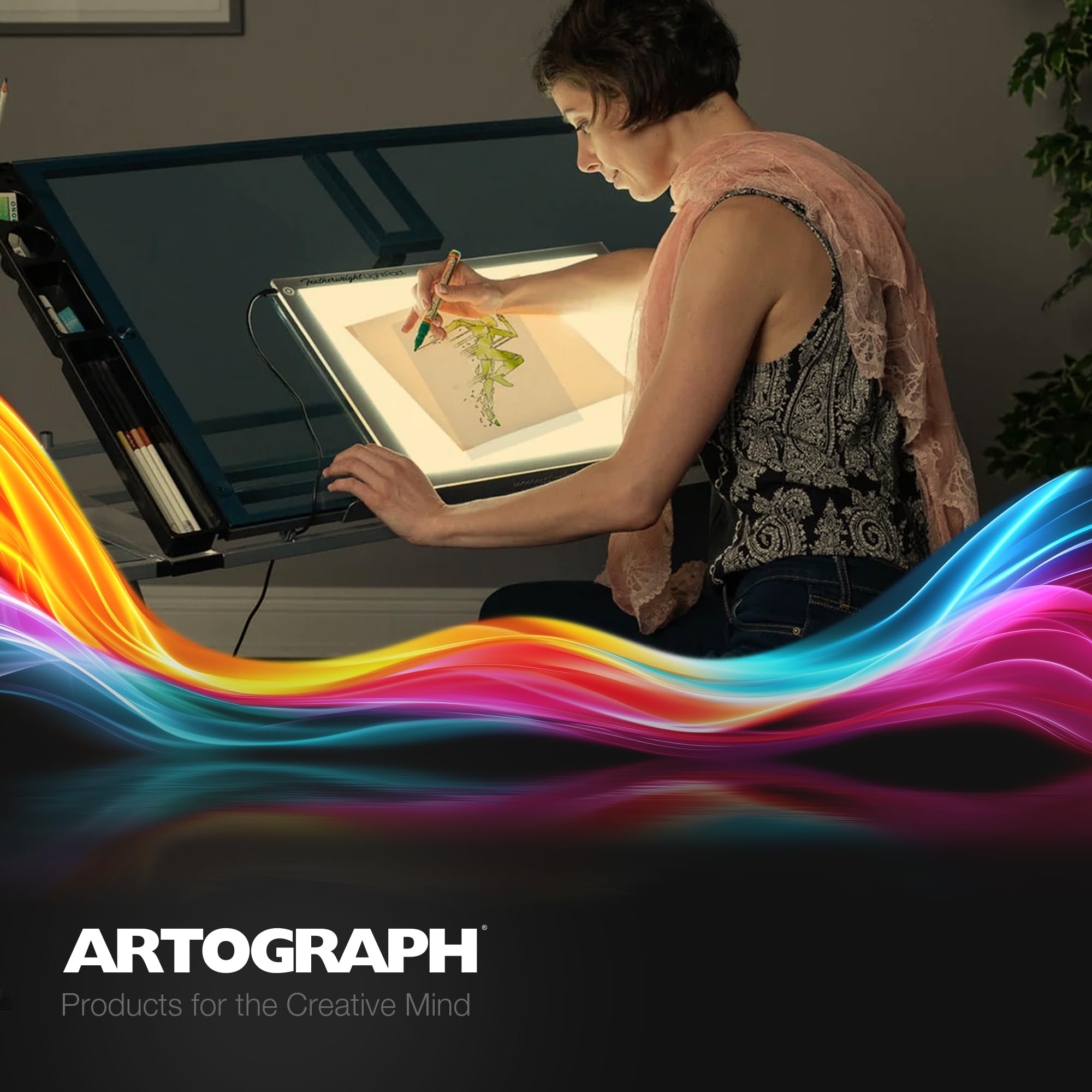 Artograph Federleichtes Lightpad, 30,5 x 43,2 cm, ultradünn, dimmbar und leicht zum Zeichnen, Nachzeichnen von Illustrationen, Animation, 25832