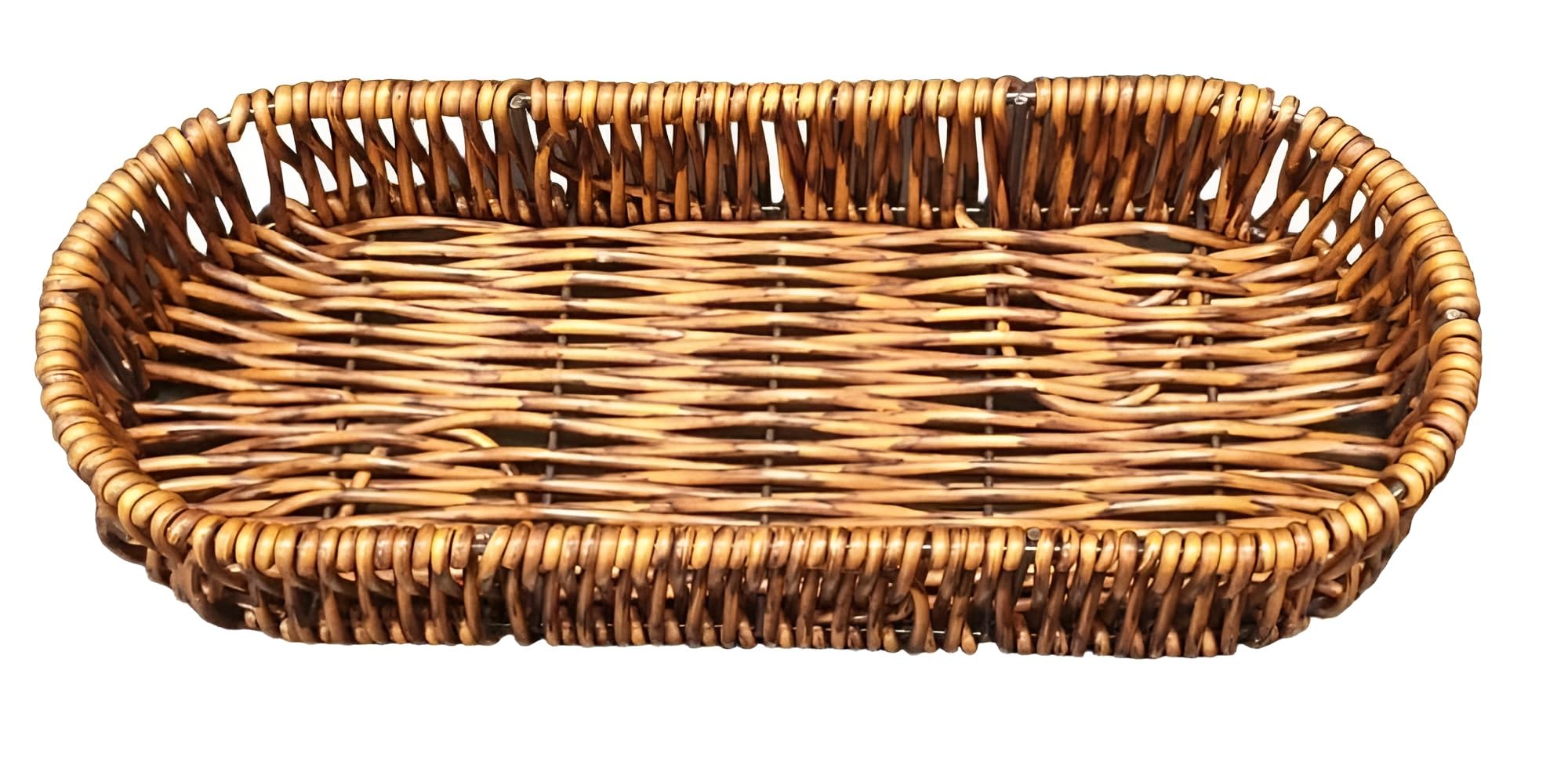 Shoppers Hub PNQ 25cm Long Oval Shapped Spoon Cutlery Polyrattan Basket for Ideal Heavy Duty Multipurpose & Gifting Use In Homes, Cafes, Bakeries, Hotels and Commercial Places.-image-3