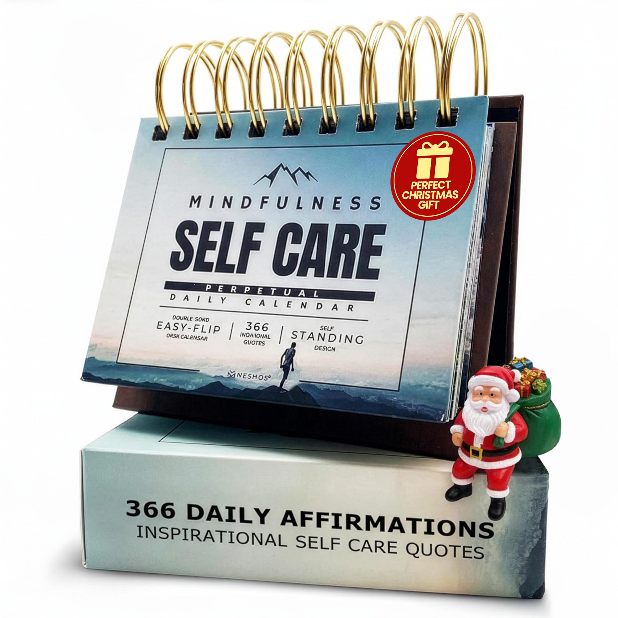 MESMOS 366 Mindfulness Self Care Quotes Daily Motivational Calendar, Inspirational Gifts for Men, Office Decor for Men and Women, Office Gifts Desk Accessories, Stress & Anxiety Relief Items