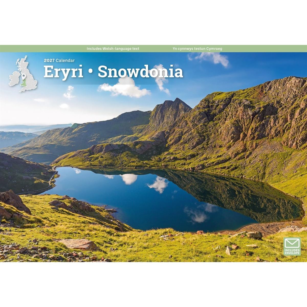 Carousel Worldwide Snowdonia 2027 Wall Calendar, A4 Format, 12-Month Monthly Calendar, Mountain Landscape Photography