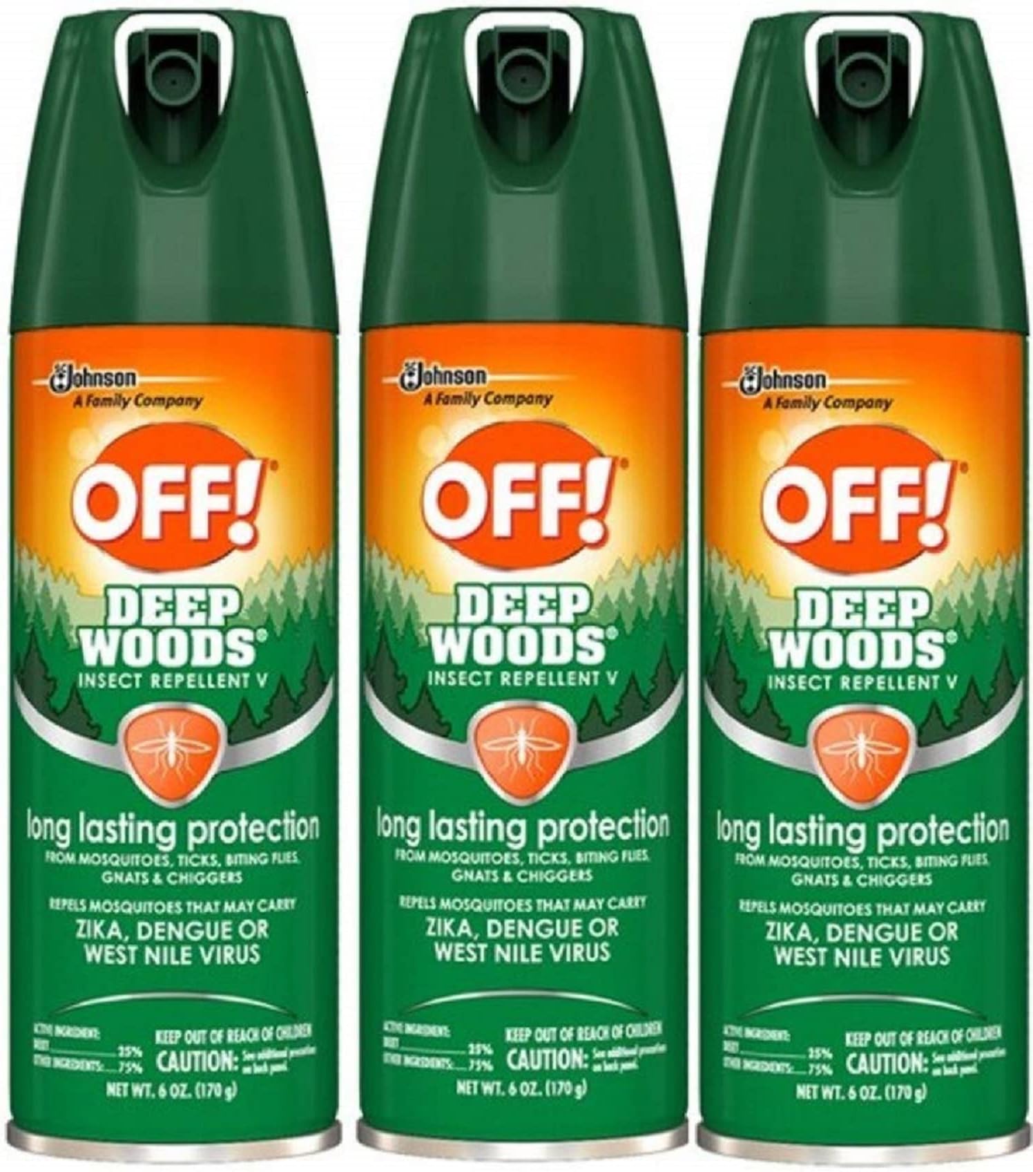 Off Deep Woods Insect Repellent 6oz (3 Pack)