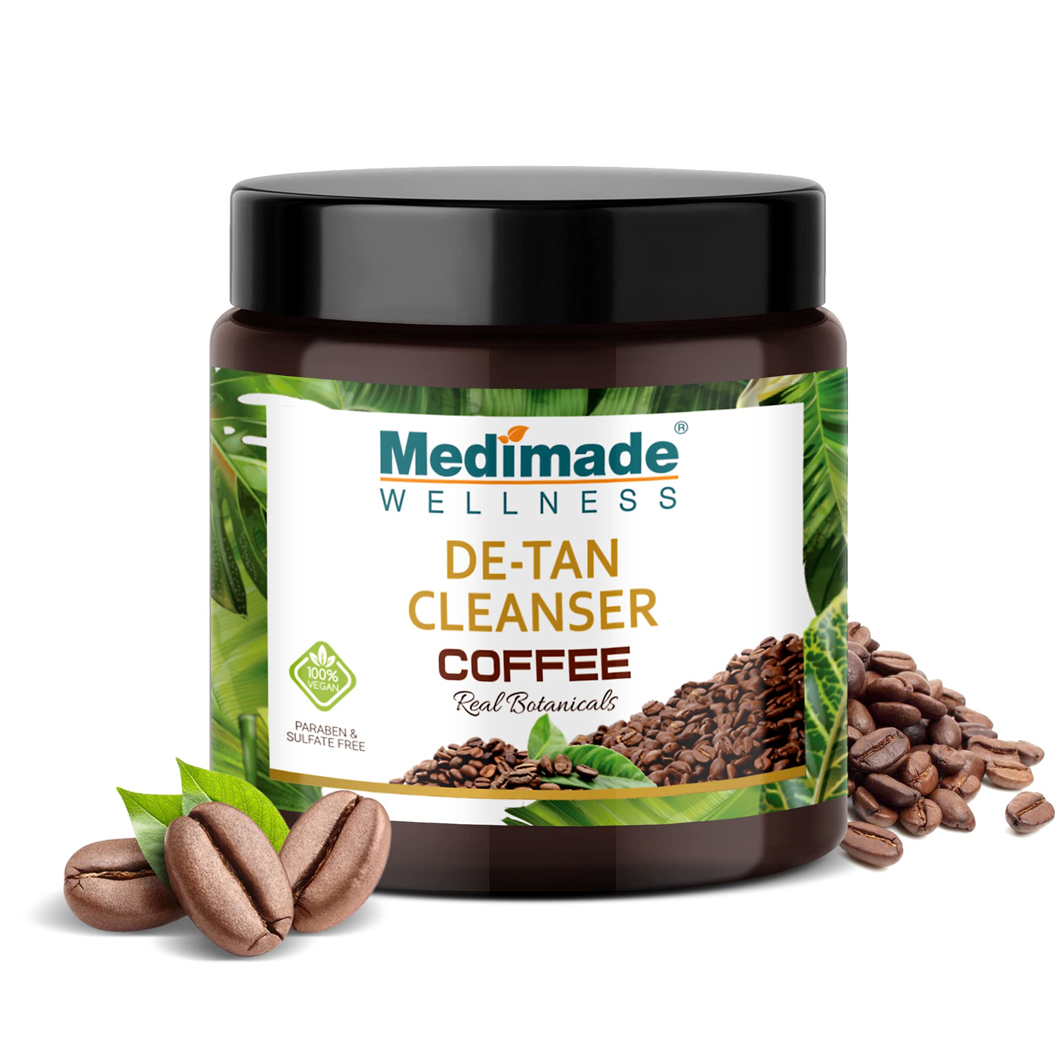 Medimade Organic Coffee De-Tan Face Pack | Remove Blackheads & Whiteheads