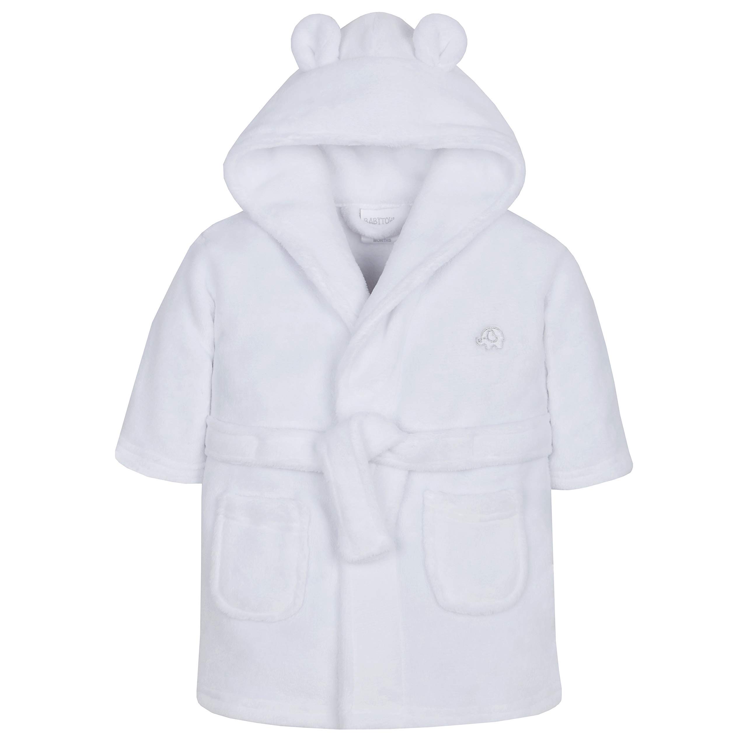 Babytown Women's White Baby Girls Boys Dressing Gown Fleece Snuggle Robe Hooded Novelty Newborn Gift