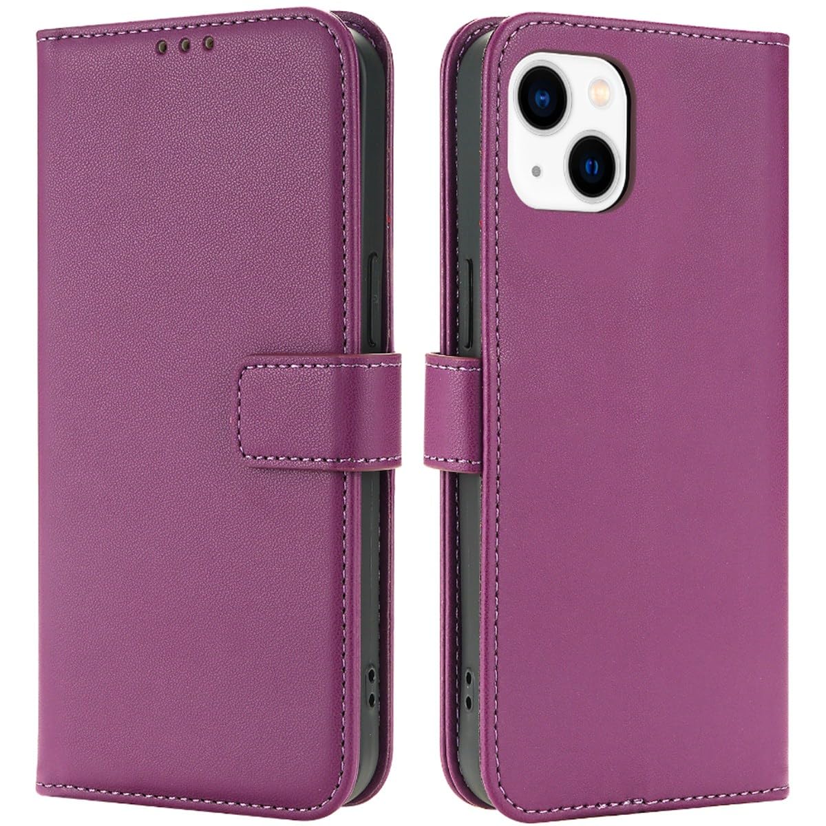 TQIAHF Handyhülle für iPhone 13 / iPhone 14 Hülle Klapphülle Leder Case