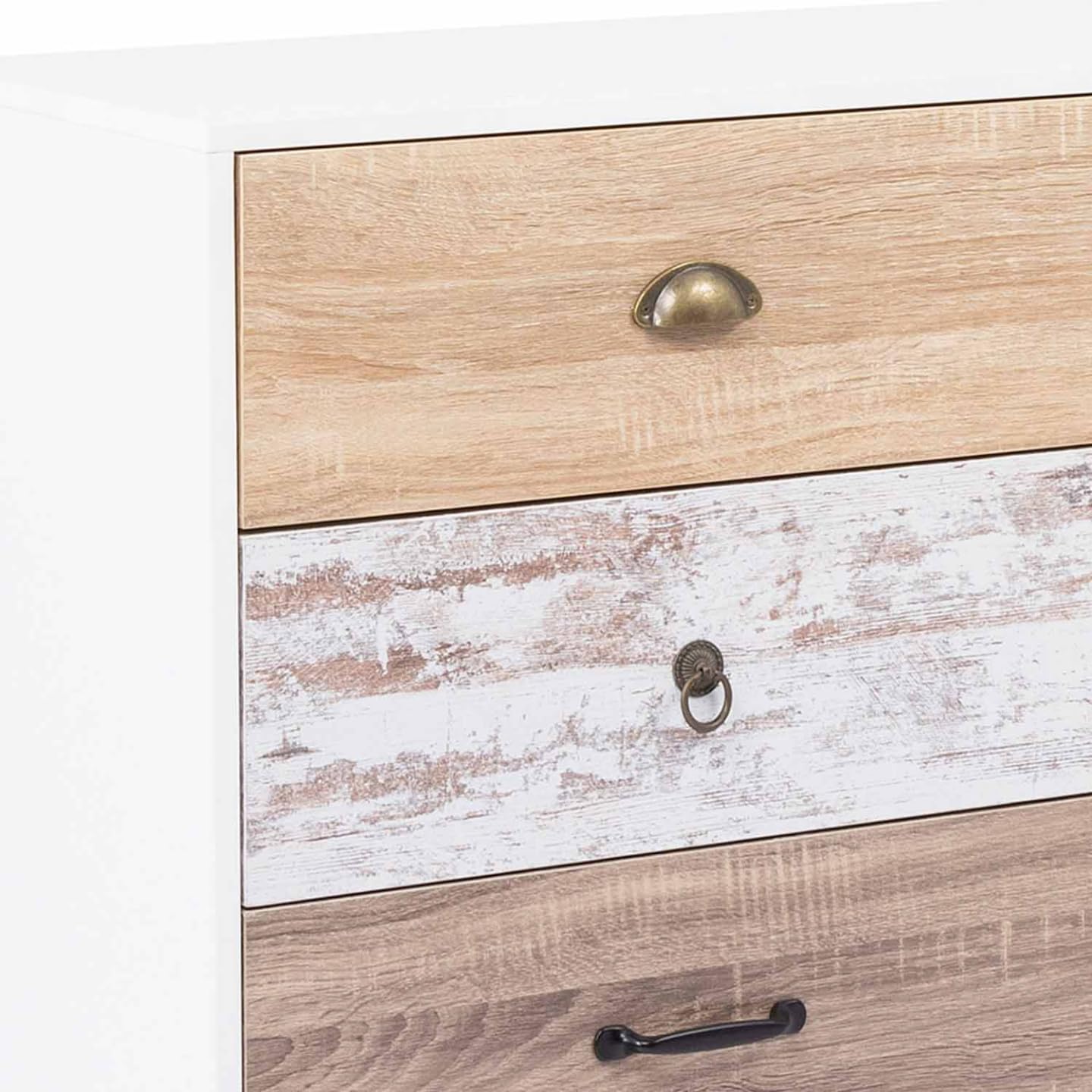 IDMarket - Kommode mit 6 Schubladen Bahia 115 cm skandinavisch