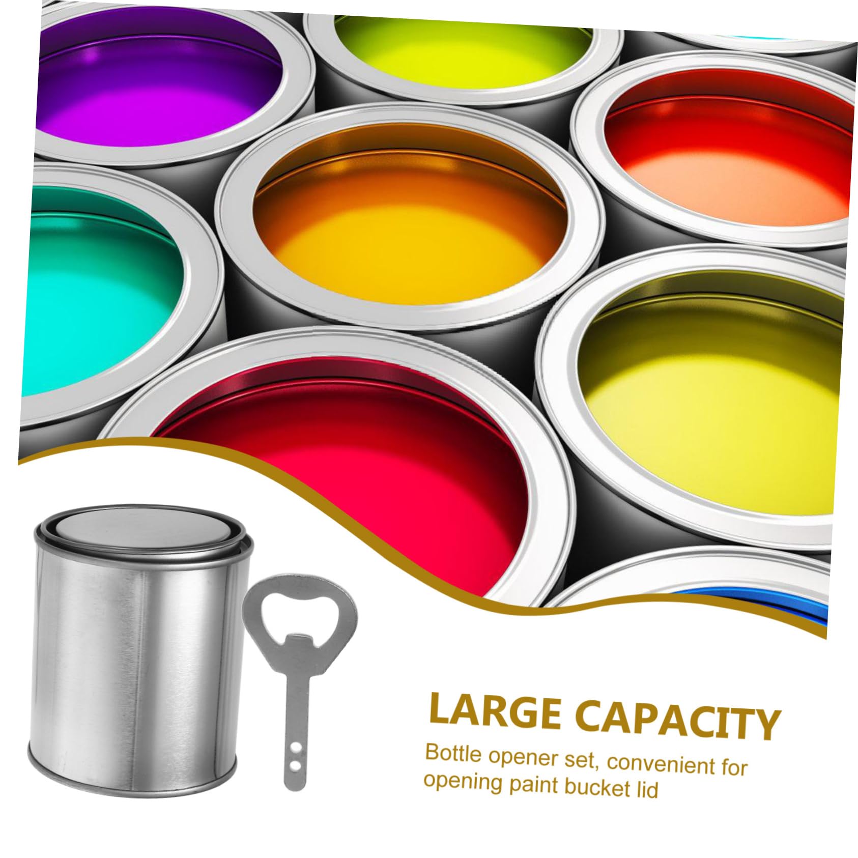 VILLCASE Latas Pintura Metalicas Vacias Tapa Cerrada para Garage Herramientas Incluidas