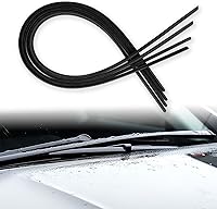 Vista 1 de 4 piezas de limpiaparabrisas para coche de 26 pulgadas, tiras de limpiaparabrisas de silicona sin marco, inserto sin esqueleto, tiras de silicona