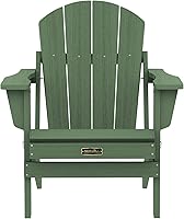 Vista 403 de SERWALL - Silla plegable Adirondack para patio, jardín, exterior, resistente a la intemperie, sillas para hoguera, color naranja