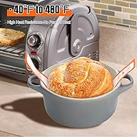 Vista 3 de 2 alfombrillas de silicona para hornear para horno holandés, bandeja de hornear de silicona, forros para horno holandés, suministros para hornear