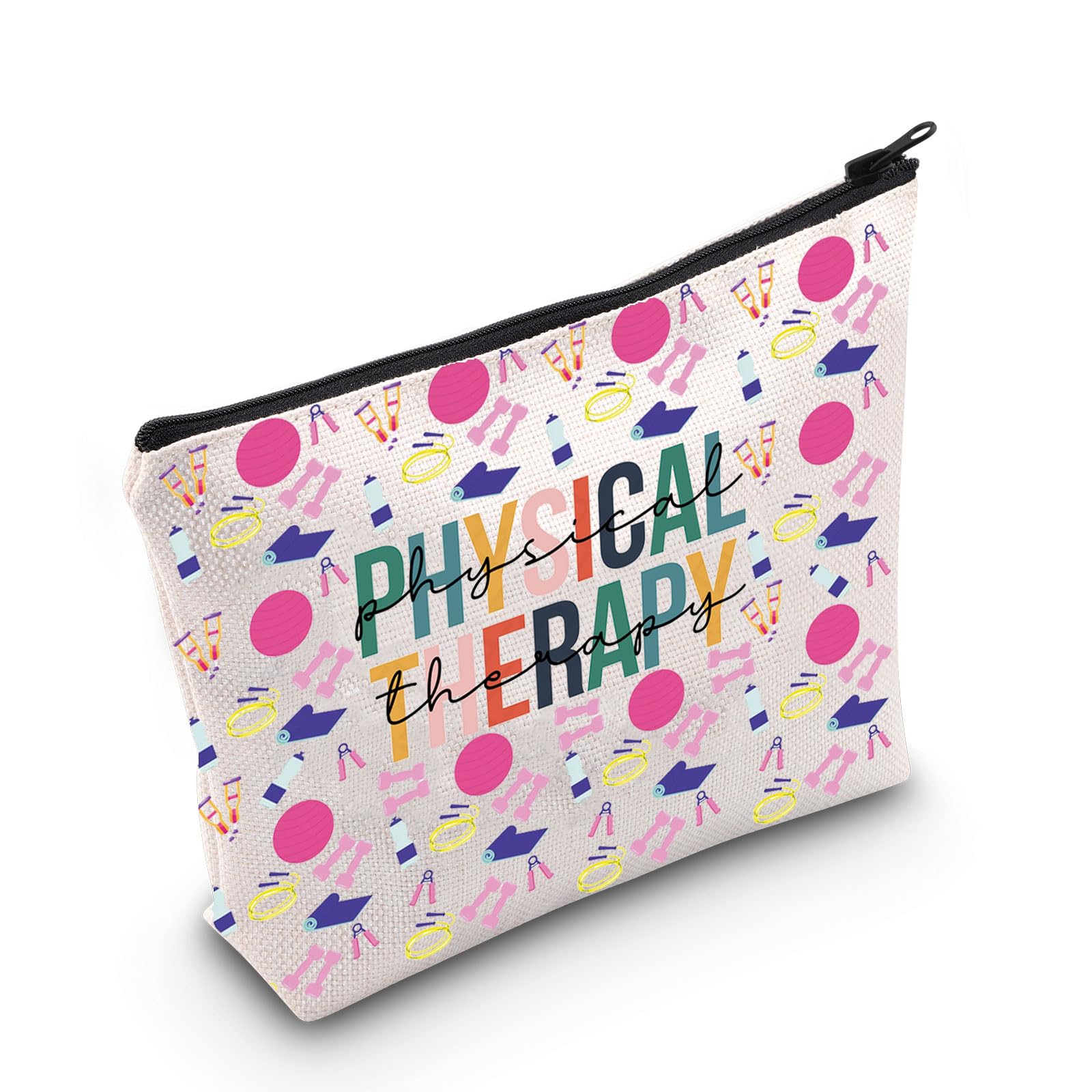 WZMPAPhysical Therapist Cosmetic Bag Physiotherapy Gift Physical Therapy Makeup Zipper Pouch Bag PT Month Merch (Physical Therapy)