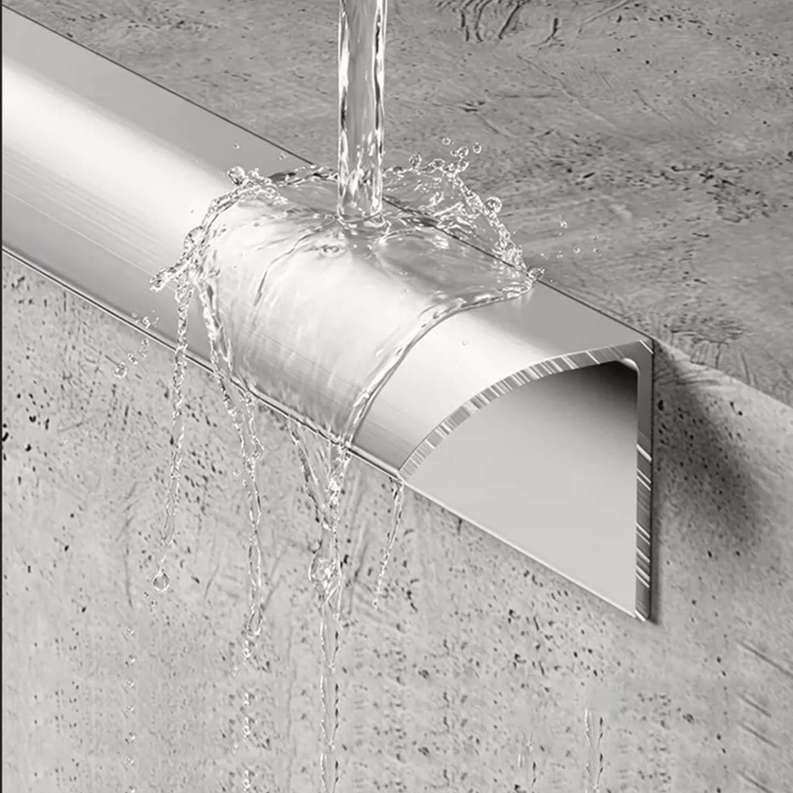 Vierteaguas Muro Exterior Perfil de Goteo Impermeable para Terraza/Balcón | Barrera Impermeable para Prevenir el Reflujo de Agua de Lluvia, Deflector de Goteo(WxH 30x30.5mm(1.2x1.2in),3Pack)