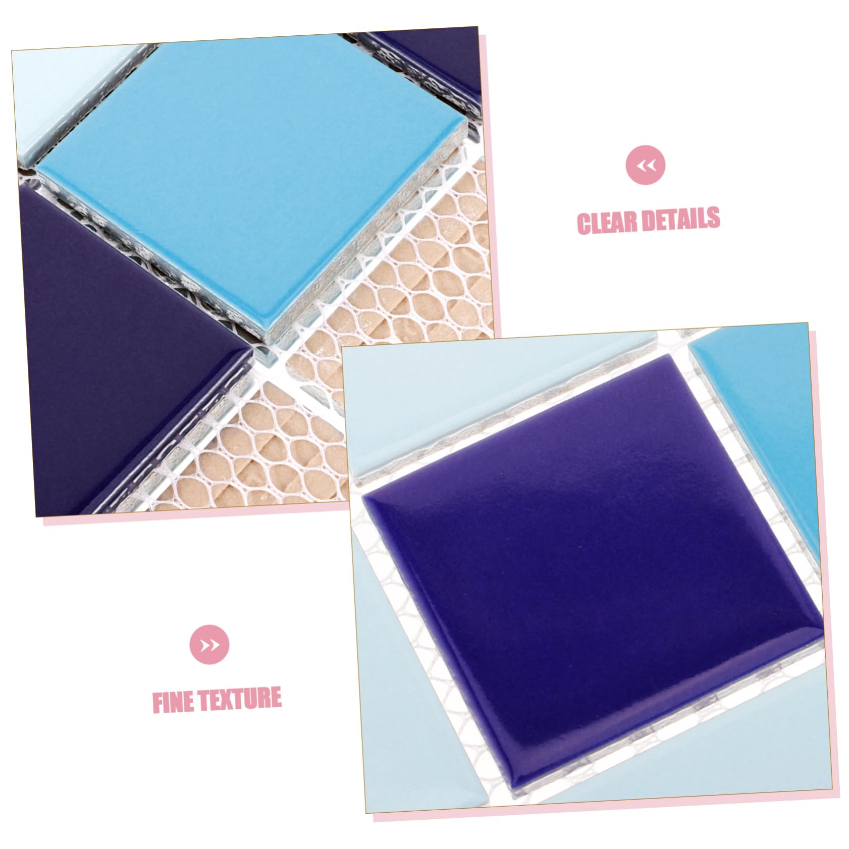 Cabilock Azulejos De Cerámica Azul Brillante 48x48 Cm, Baldosas Cuadradas Esmaltadas para Piscinas y Estanques, Resistentes y Lisos, para Decoración DIY y Revestimiento Profesional