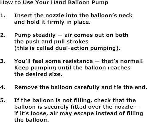 Miniatura 6 de Bomba de mano de globo de doble acción - Bombea aire en ambas direcciones - Acción dual de 2 vías