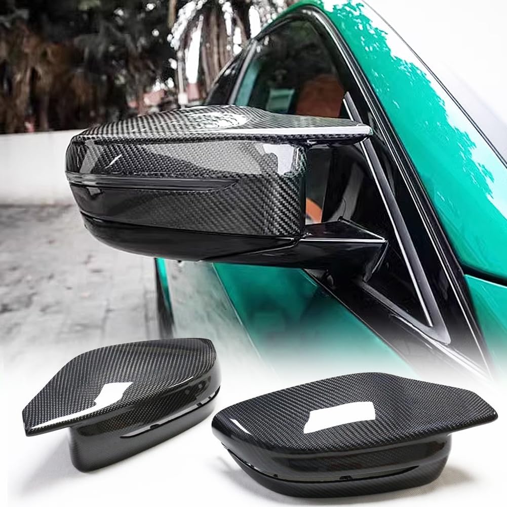 JC SPORTLINE Carbon Fiber Mirror Covers for BMW 3 4 Series G80 M3 G82 M4 2021-2022 2pcs/pair Rearview Mirror Caps Replacement Style Factory Outlet LHD