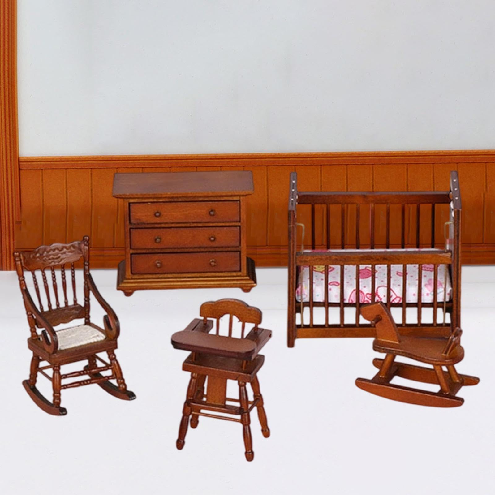5 Juegos de Muebles para Casa de Muñecas a Escala 1:12, Juguetes de Imitación para Niños Y Niñas de 3 años en Adelante.