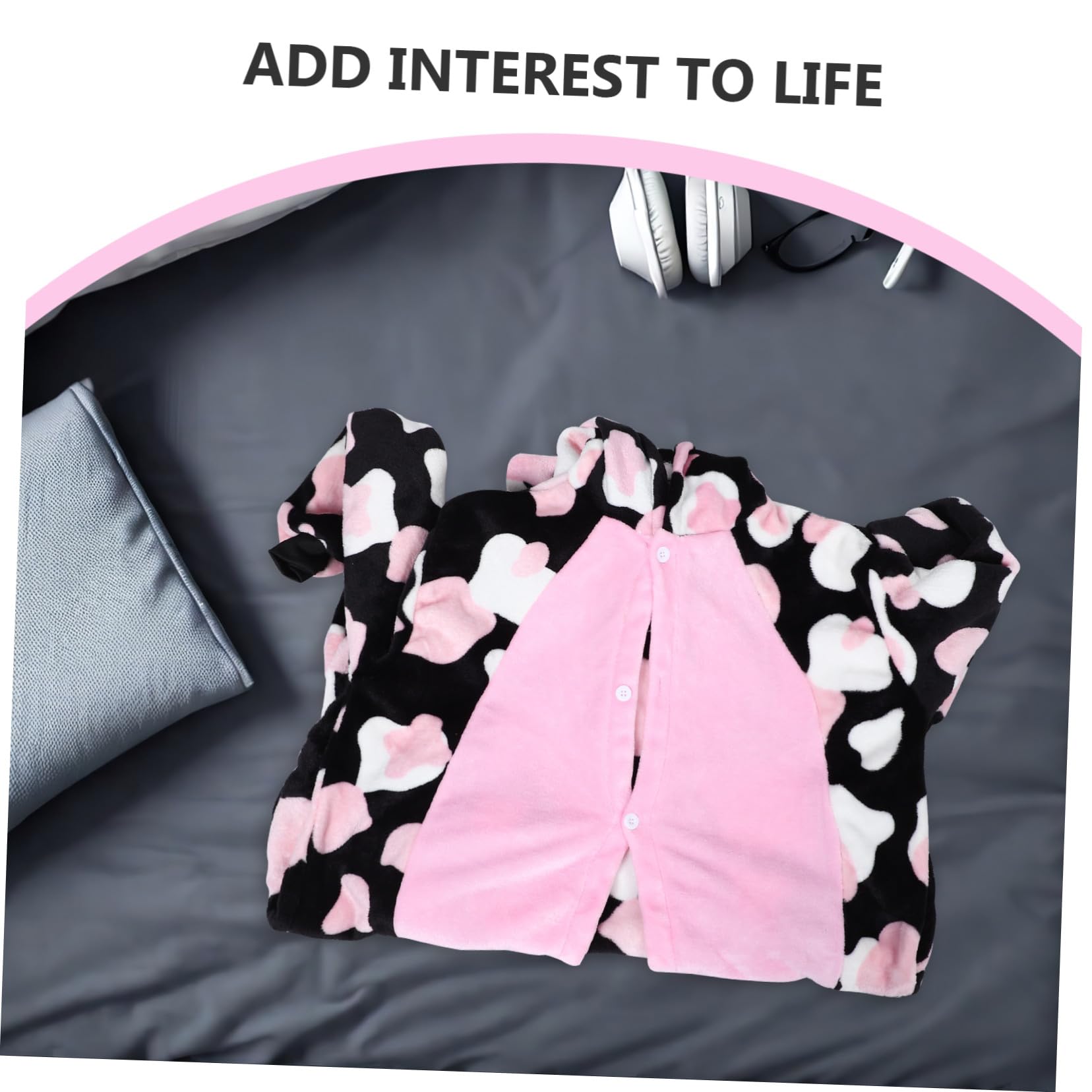CALLARON Pigiama Onesie in Pile con e Rosa Spesso Unisex per Donna e Costume per Halloween