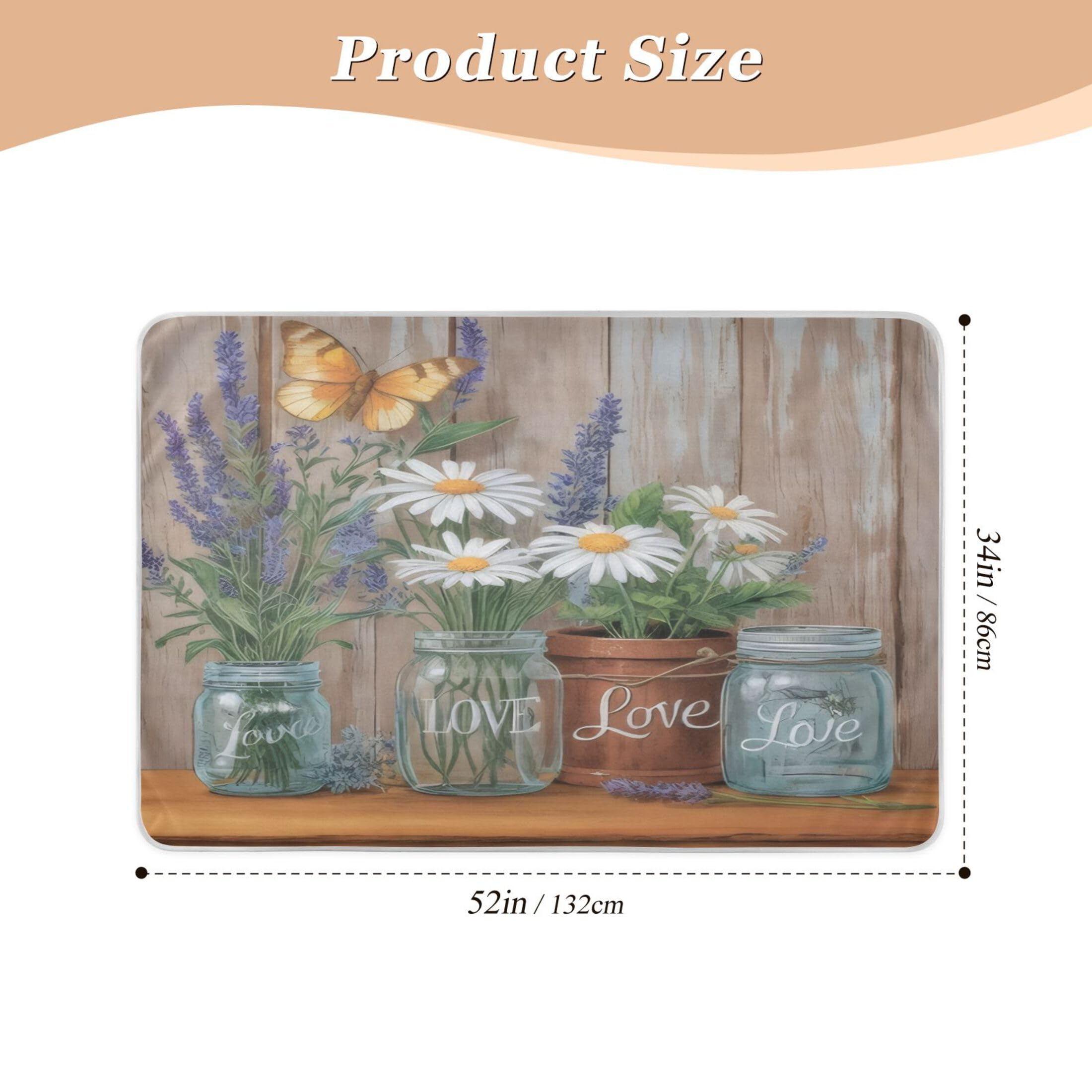 Takiito Home Plant Bed Pad Reusable Bed Underpad Washable Waterproof Leak-Proof Quick Dry Incontinence Pee Pad for Toddlers Kids Adults Pets 34x52 in