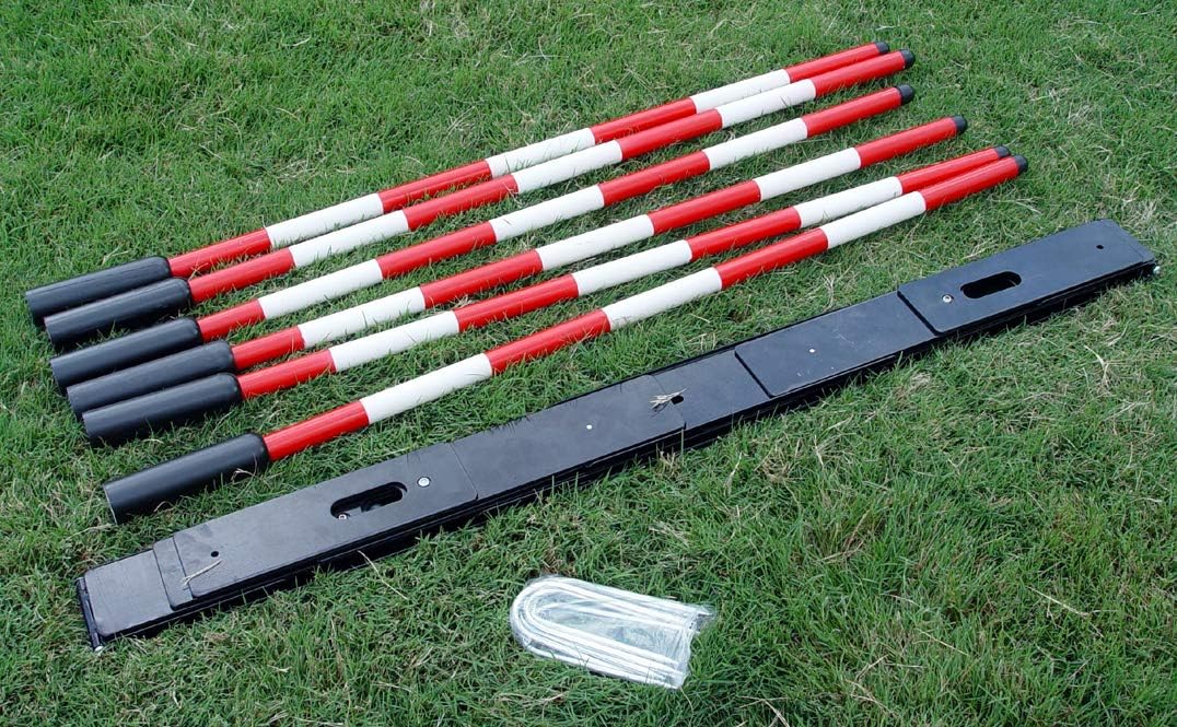 DogSport Dog Agility Weave Poles with Adjustable Spacing (Black)
