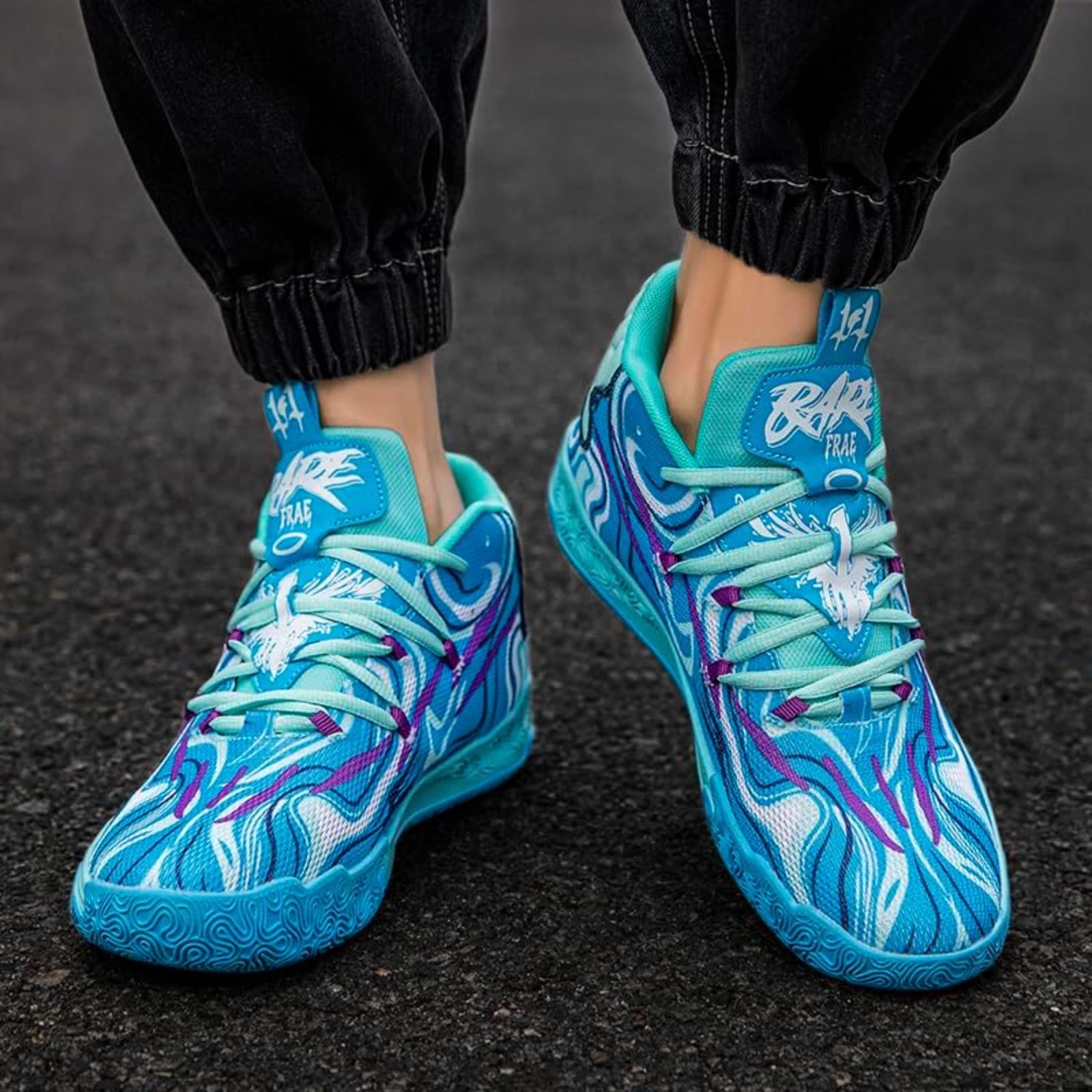 Chaussures de Basket-Ball AeroDunk - Vivazz, Chaussures Décontractées pour Homme, Semelle extérieure en Caoutchouc antidérapante, Légères et Respirantes