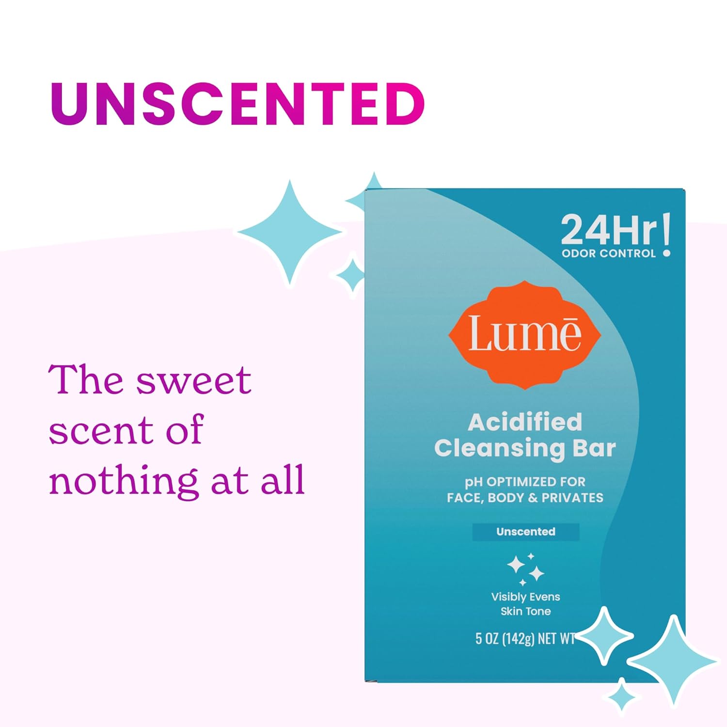 Lume Acidified Body Cleansing Bar - 24 Hour Odor Control - Removes Odor Better than Soap - Moisturizing Formula - Formulated Without SLS or Parabens - OB/GYN Developed - 5 ounce (Unscented) - Image 7