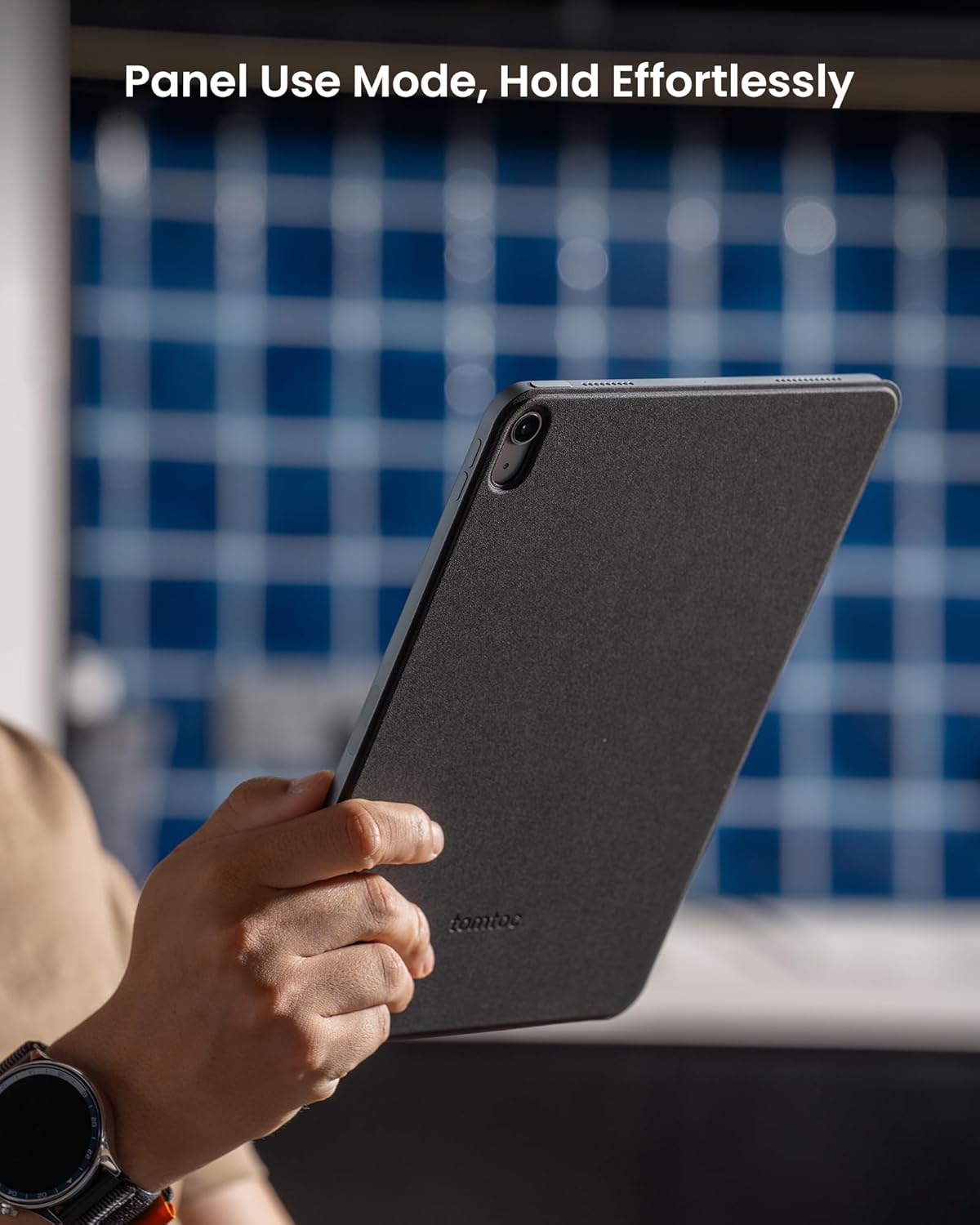 tomtoc iPad Air Detachable Folio Case for 2025 New 11 Inch iPad Air M3&M2, Separable Slim Protective Panel & 4-Modes with Ultra-Light Fiberglass Material, Support Apple Pencil Pro & Auto Wake/Sleep