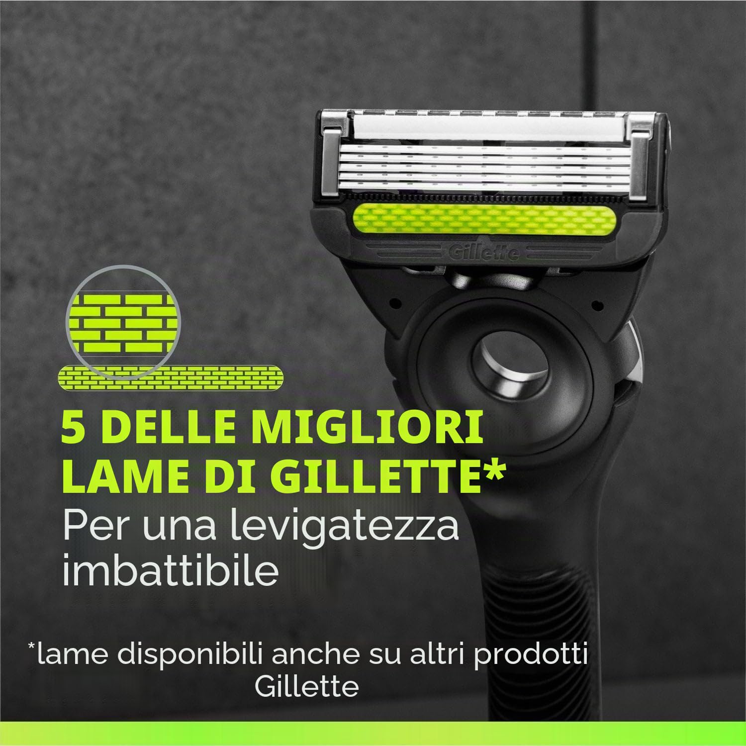 Gillette Lame di rasoio, 6 pezzi, adatte per GilletteLabs con barra esfoliante e rasoio riscaldato, lame di rasoio Gillette