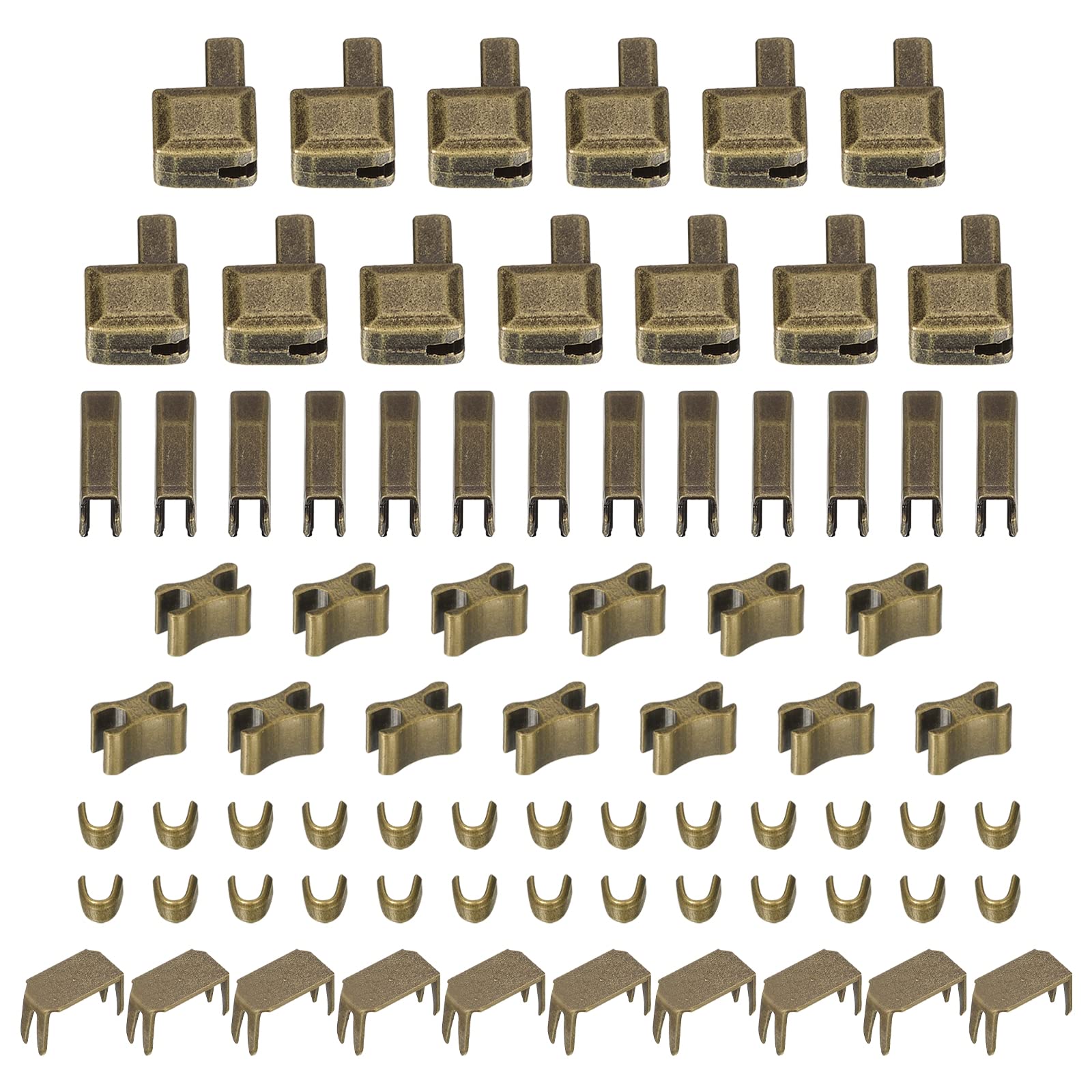 sourcing map Zipper Repair Kits, #5 Metal Latch Slider Retainers Box ...