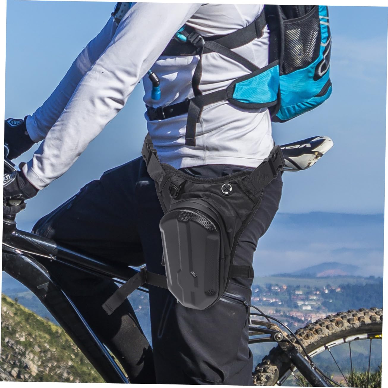 Riñonera Multifuncional para Hombre Bolsa de Pierna para Correr y Camping Almacenamiento para Teléfono y Llaves Diseño Combinado Cintura y Muslo Resistente y Duradera para