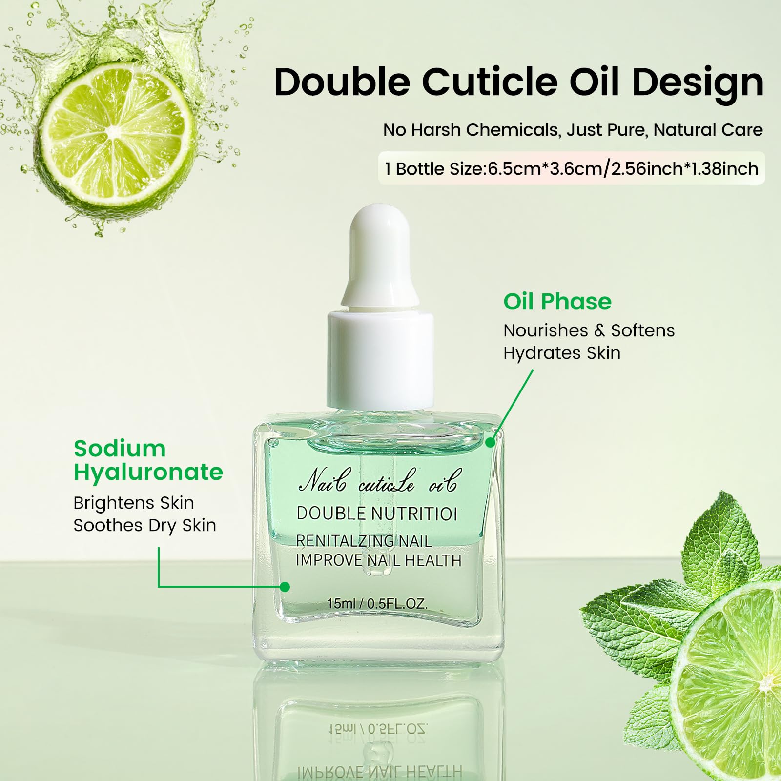 Yokilly Olejek do paznokci Cuticle Oil: 4 sztuki olejku do skórek po 15 ml do pielęgnacji skórek paznokci, naprawy pękniętych i suchych paznokci